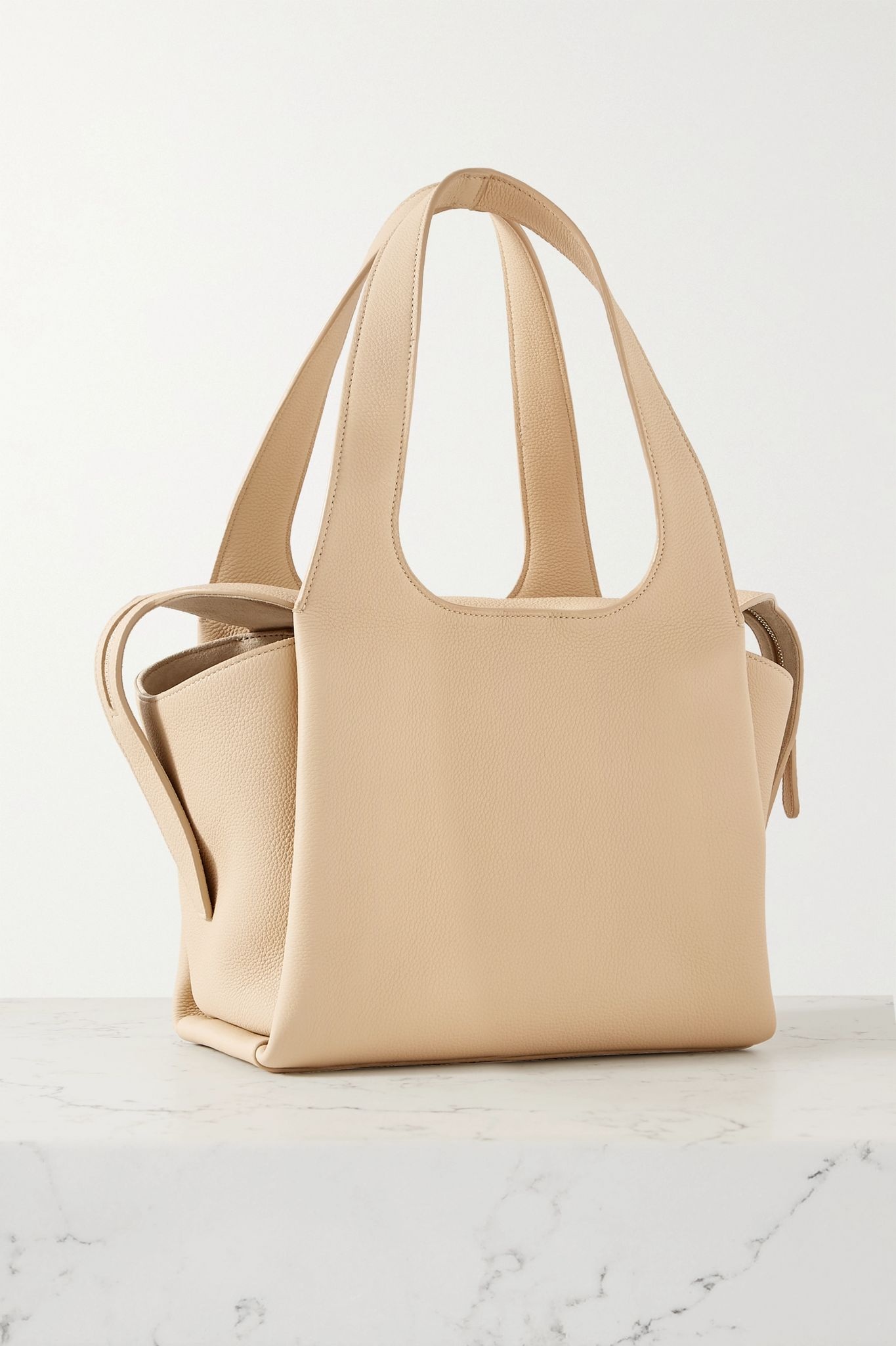 TR1 small textured-leather tote - 3