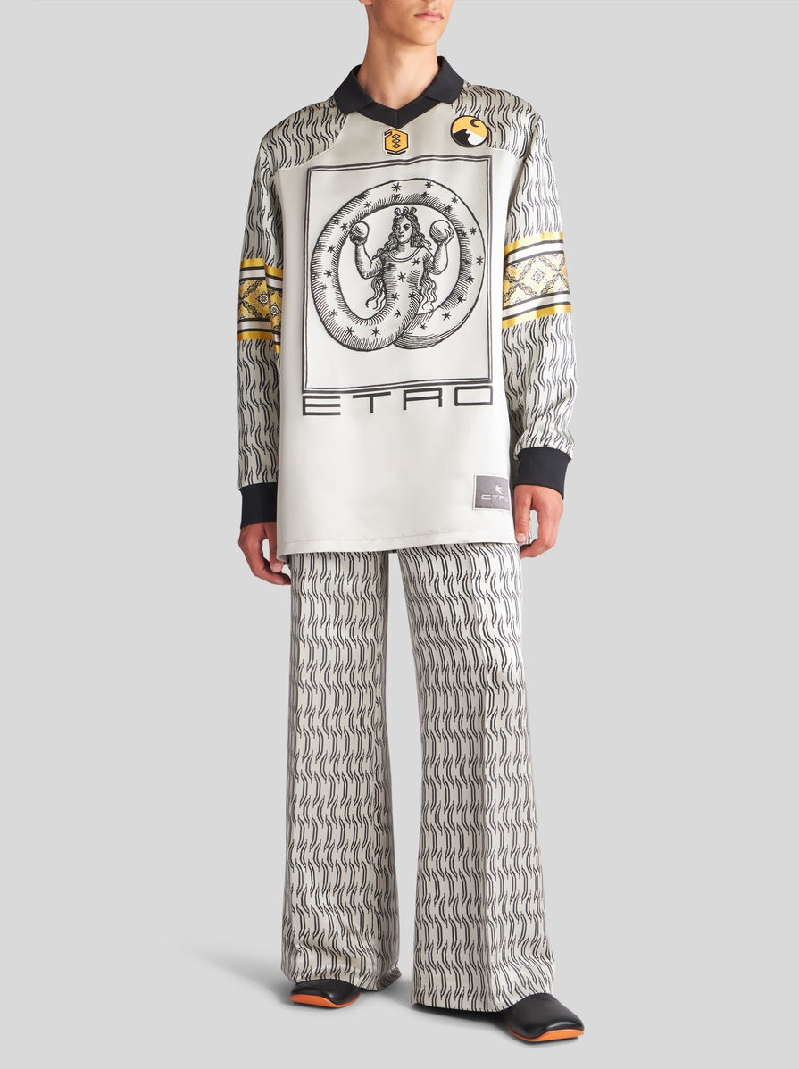 SILK JACQUARD TROUSERS - 2