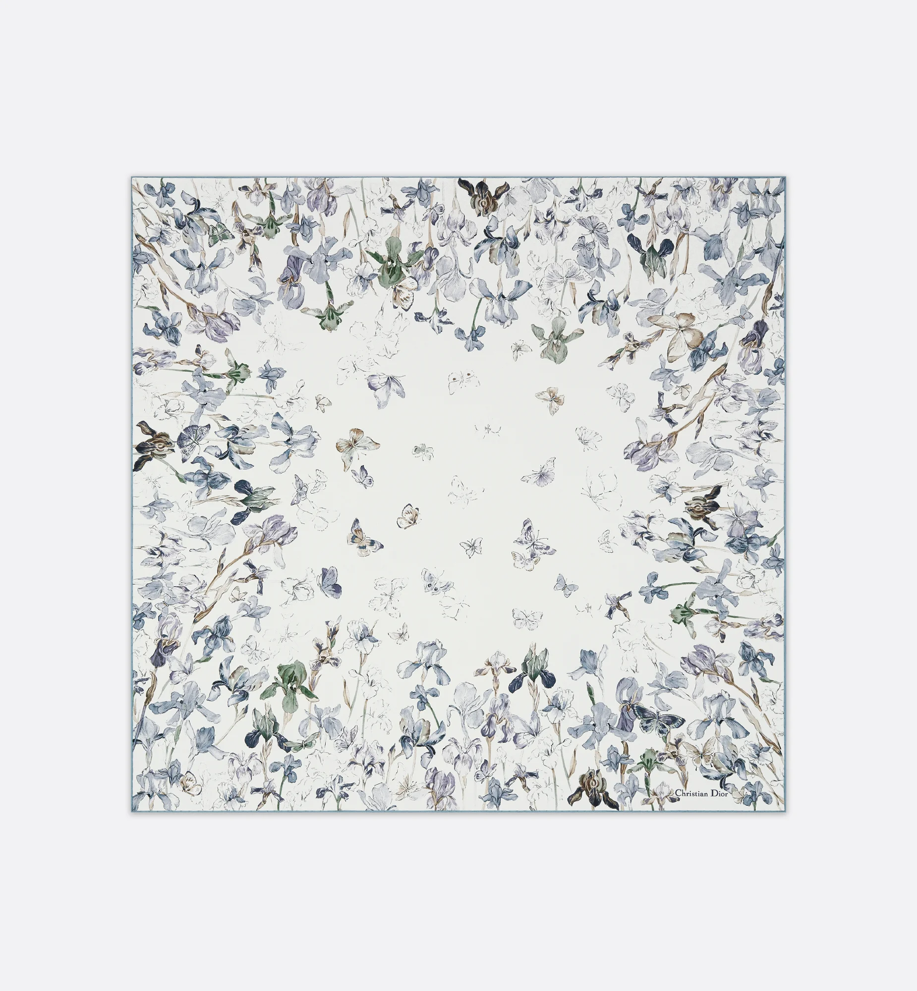 Butterflies & Iris 90 Square Scarf - 1