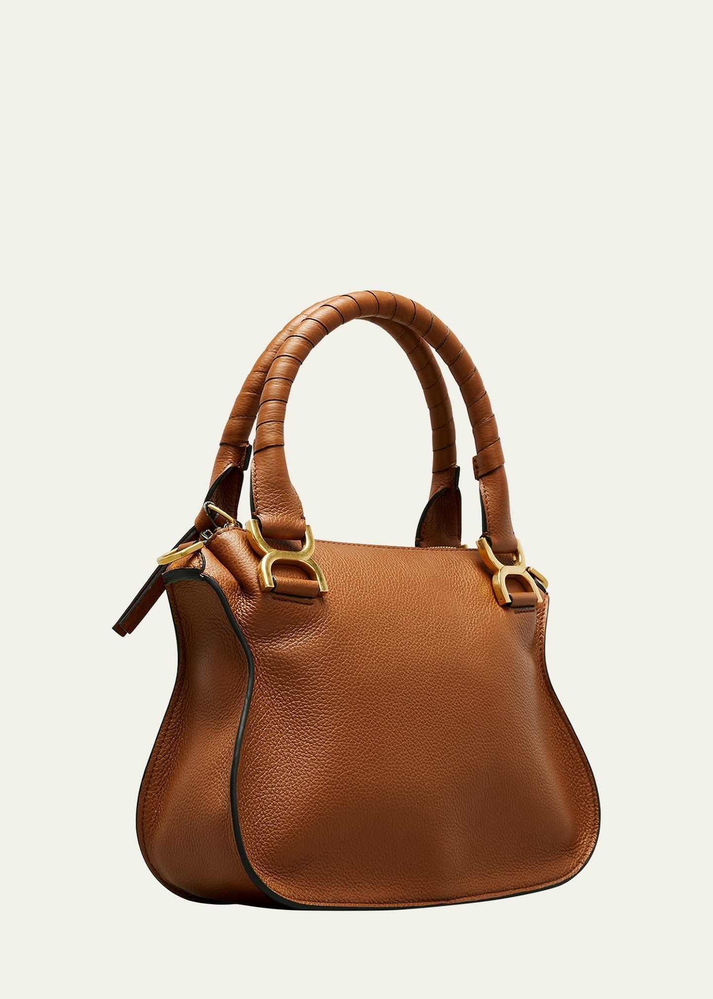 Marcie Small Satchel Bag in Grained Calfskin - 3