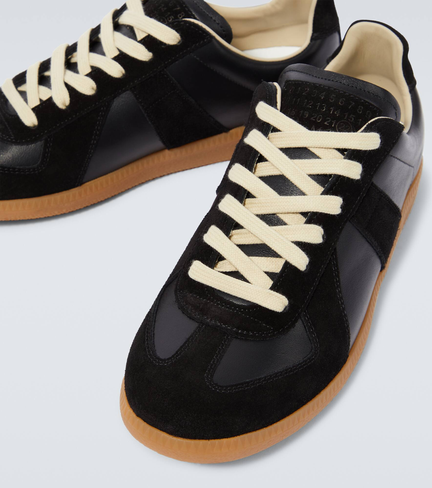 Replica leather and suede sneakers - 3
