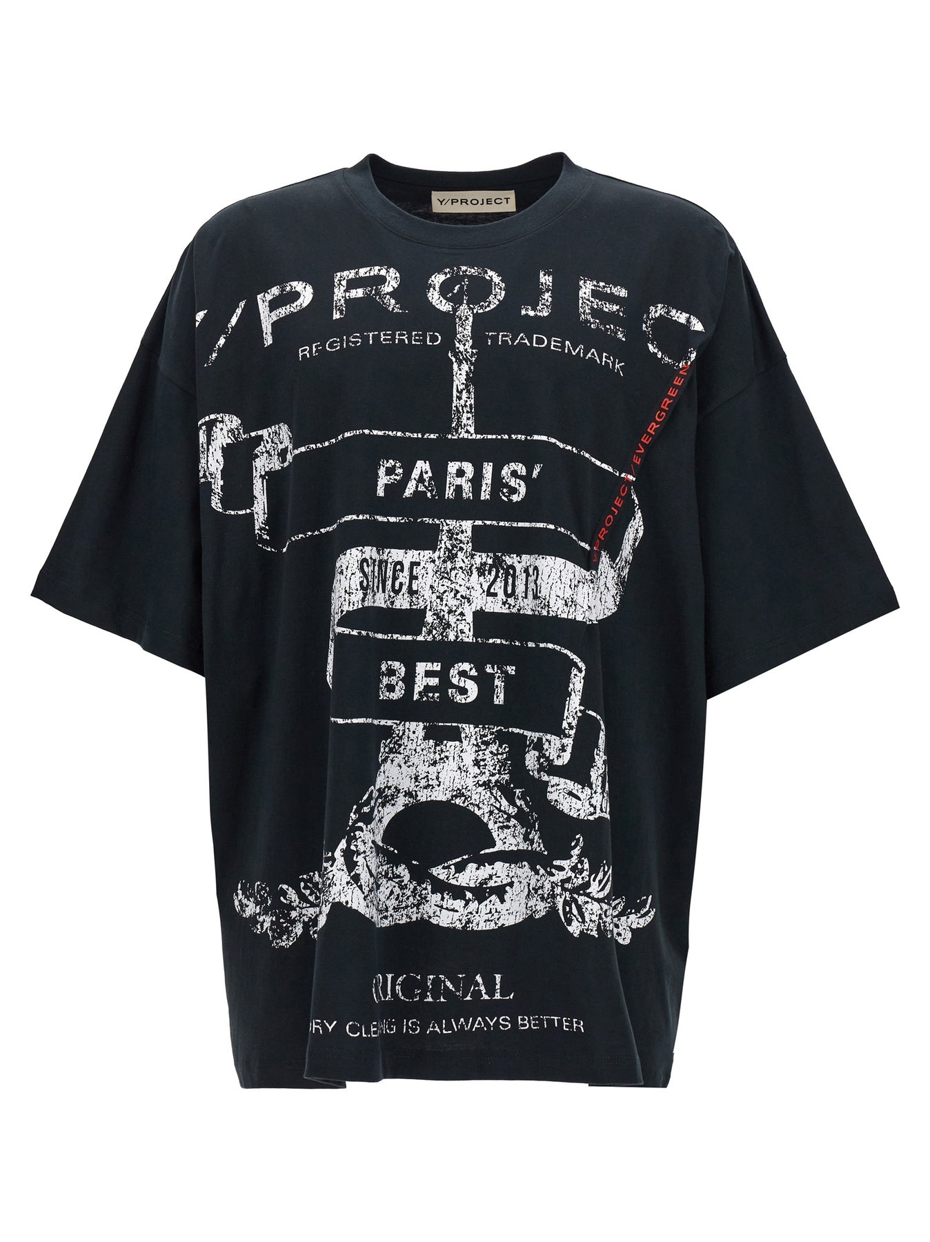 トップス Y PROJECT 'Evergreen Paris Best Pinched' Y/Project Evergreen Paris Best Pinched T-Shirt Black