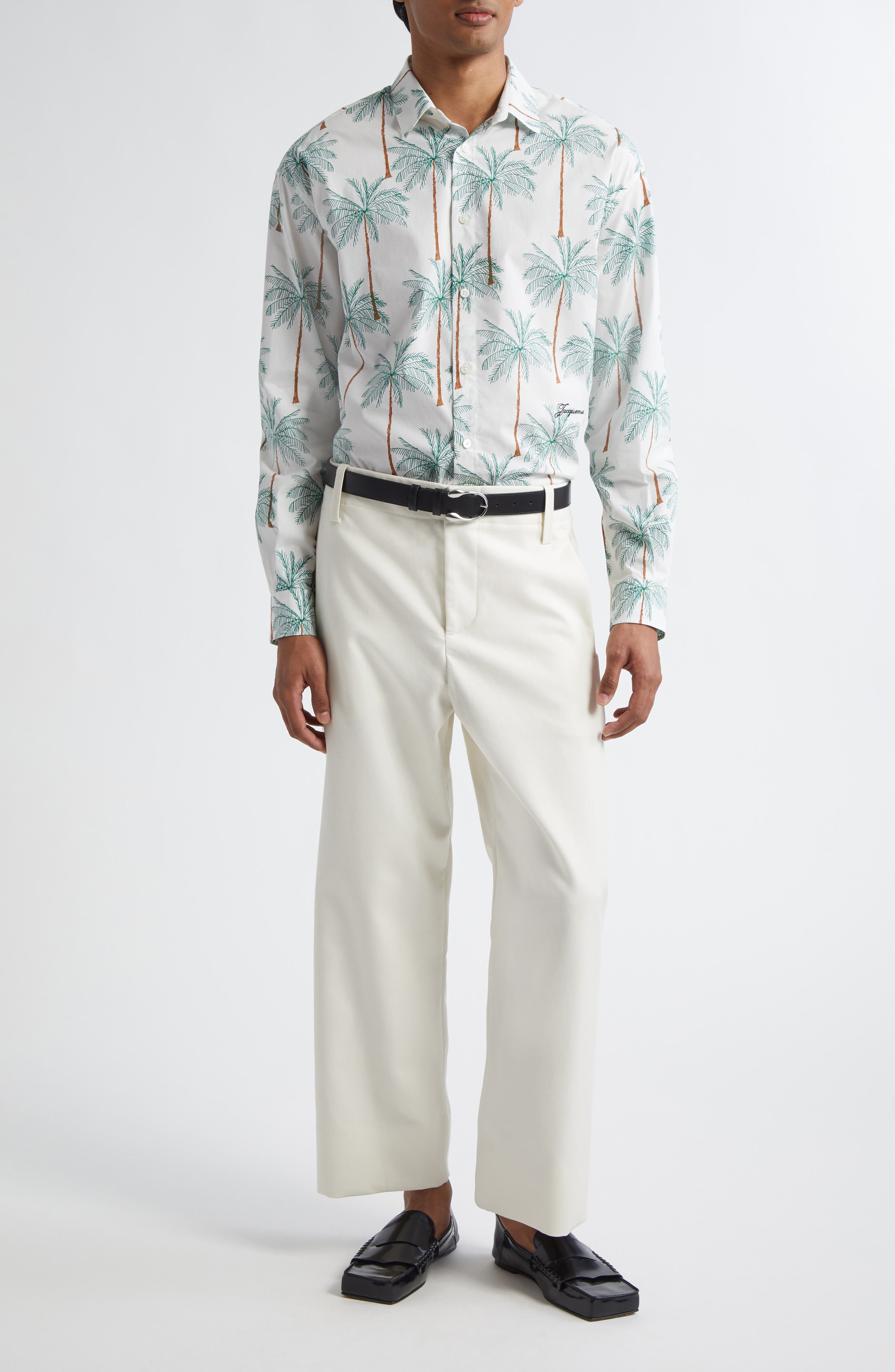 Jacquemus La Chemise Simon Button-Up Shirt in Print Palmtrees Drawing 9By at Nordstrom - 2
