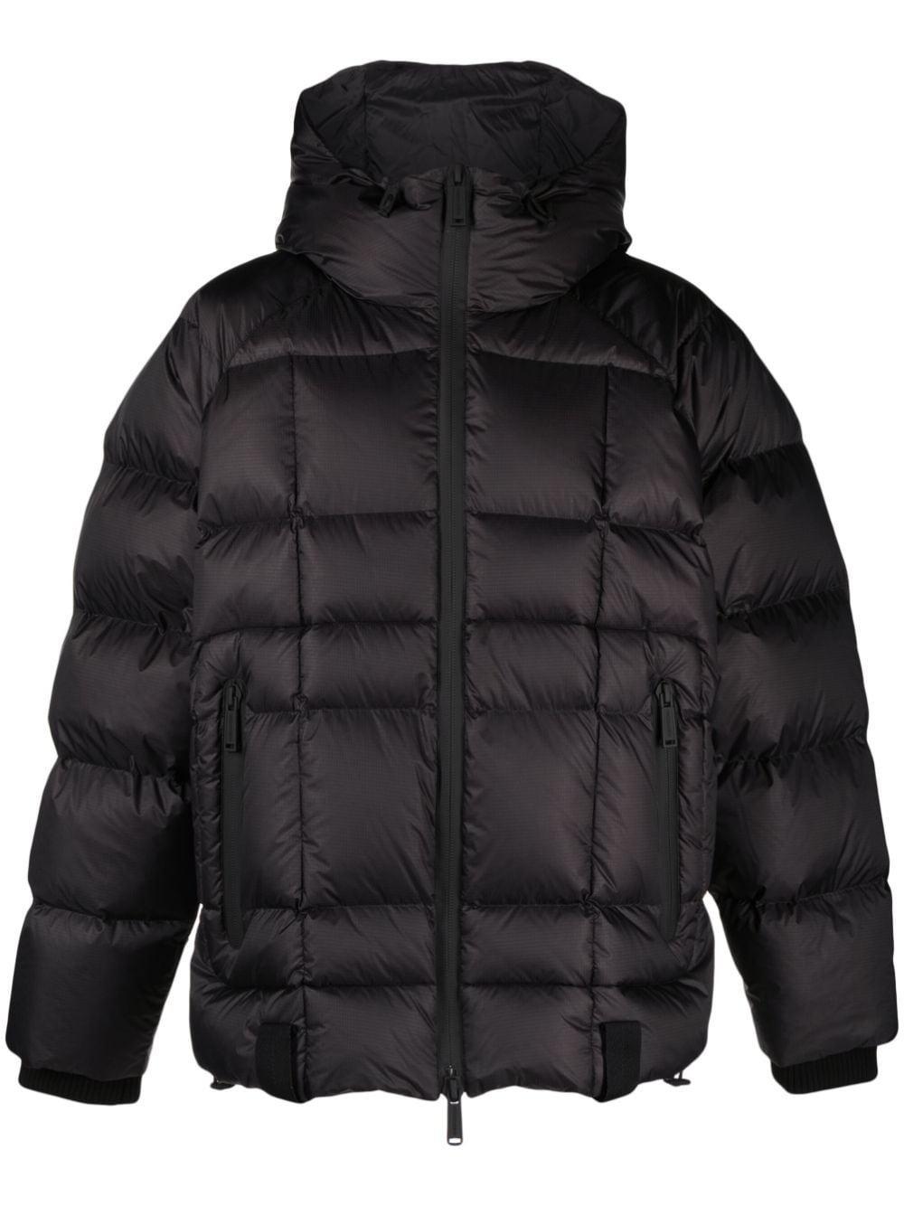 logo-print padded jacket - 1