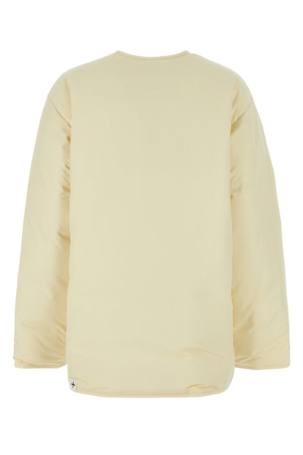 Cream polyester down jacket - 2