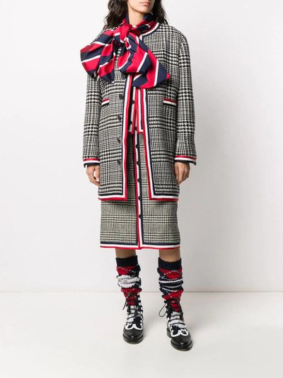 Thom Browne check pattern button-up jacket outlook