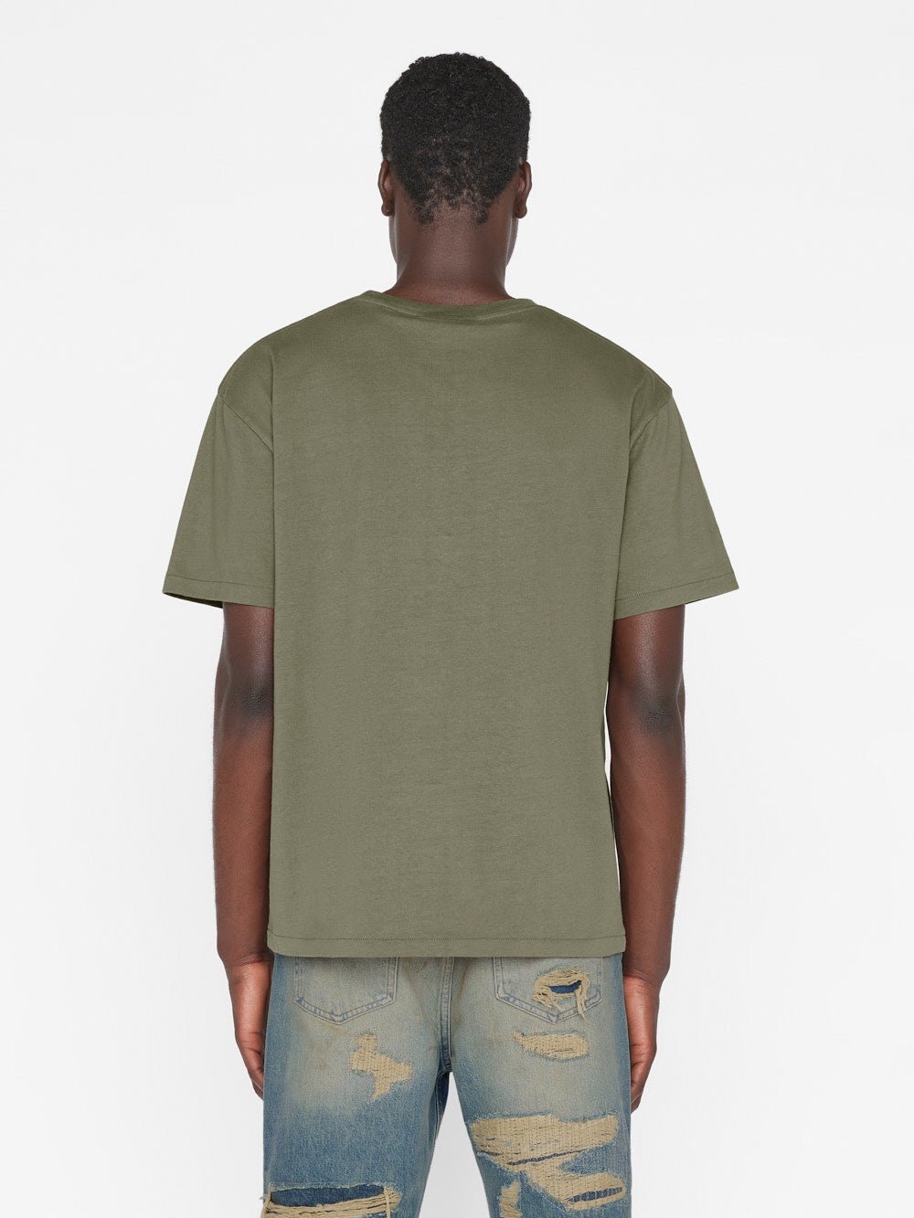 Relaxed Vintage Washed Tee in Washed Khaki Green - 7