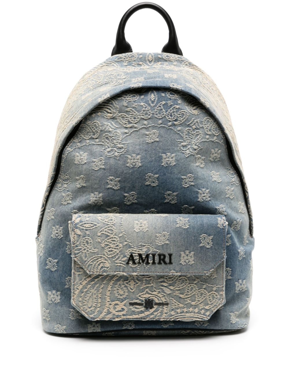 bandana-jacquard denim backpack - 1