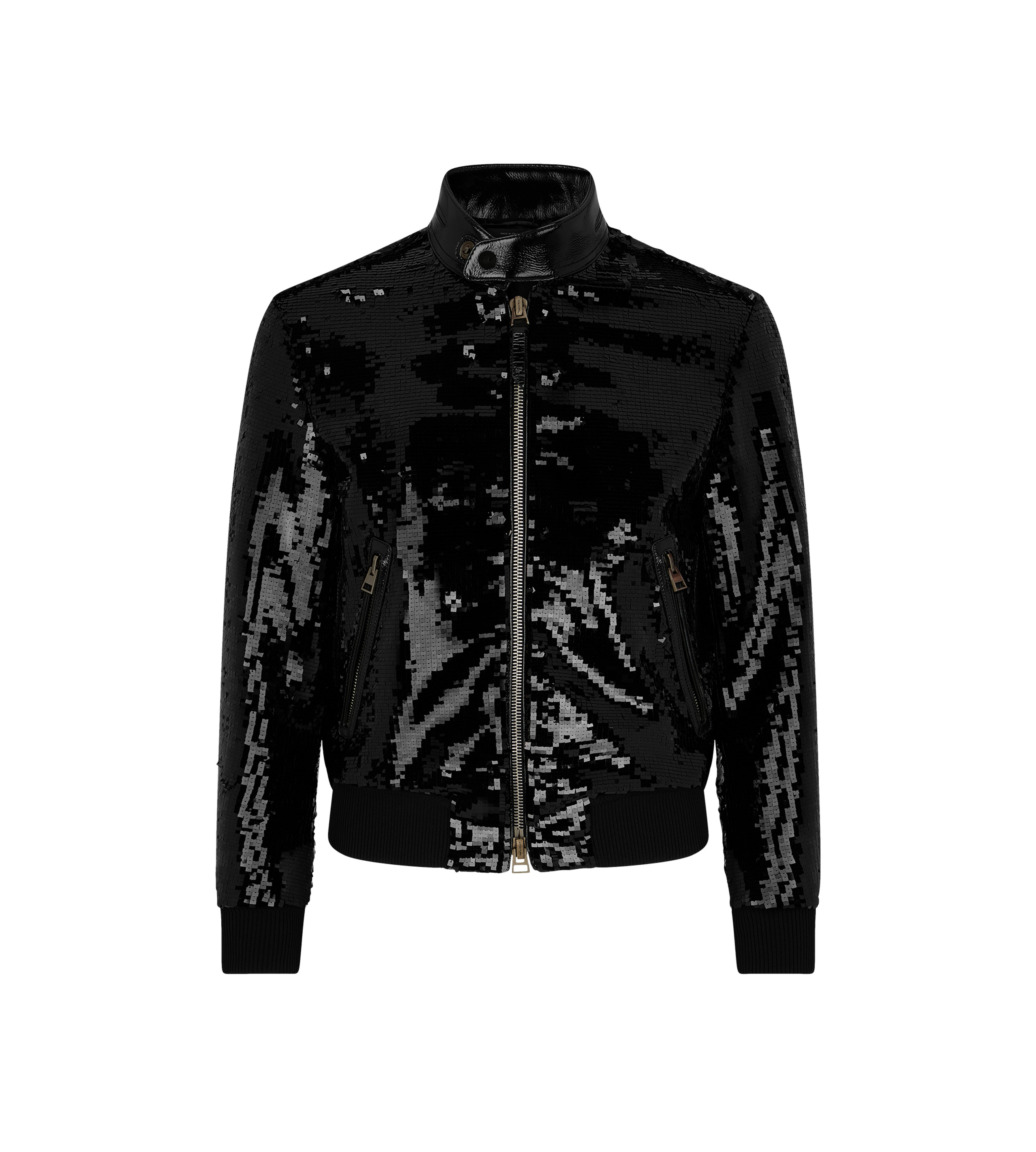 SEQUIN EMBROIDERY BIKER BLOUSON - 1
