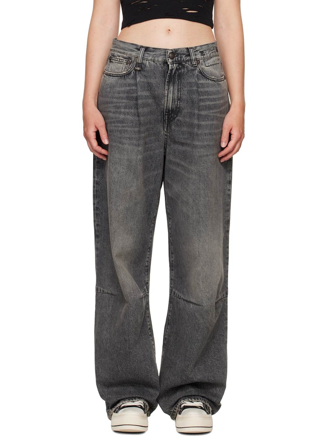 SSENSE Exclusive Gray Wayne Articulated Knee Jeans - 1