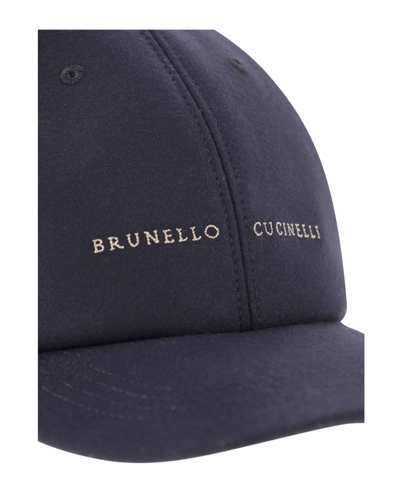 Cashmere And Silk Baseball Cap With Embroidery - 4