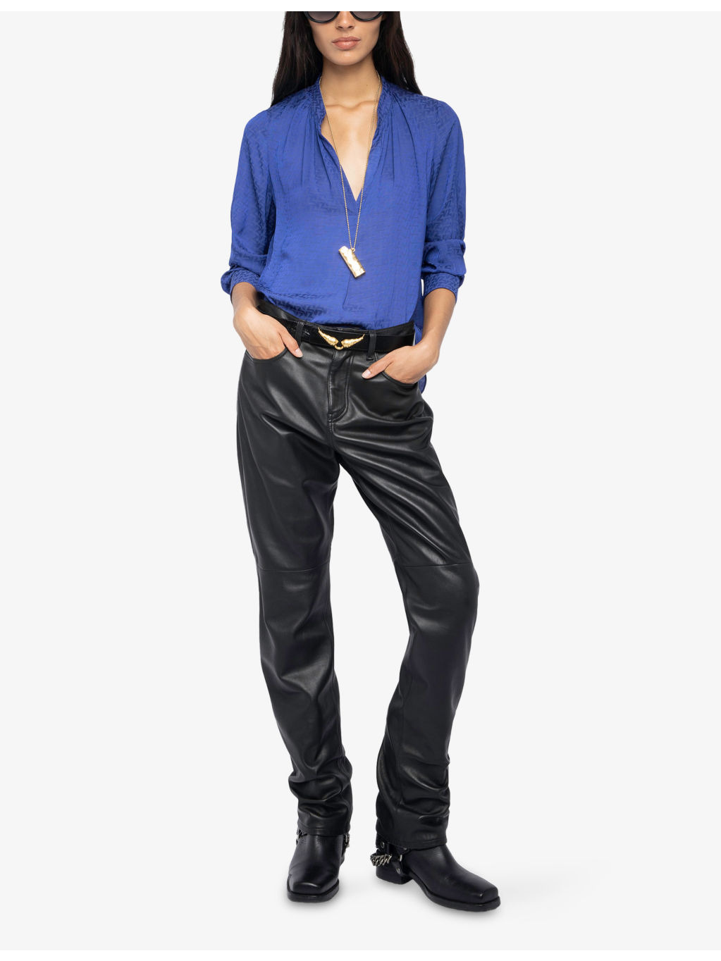 Tink Long-Sleeved Satin Blouse - 2