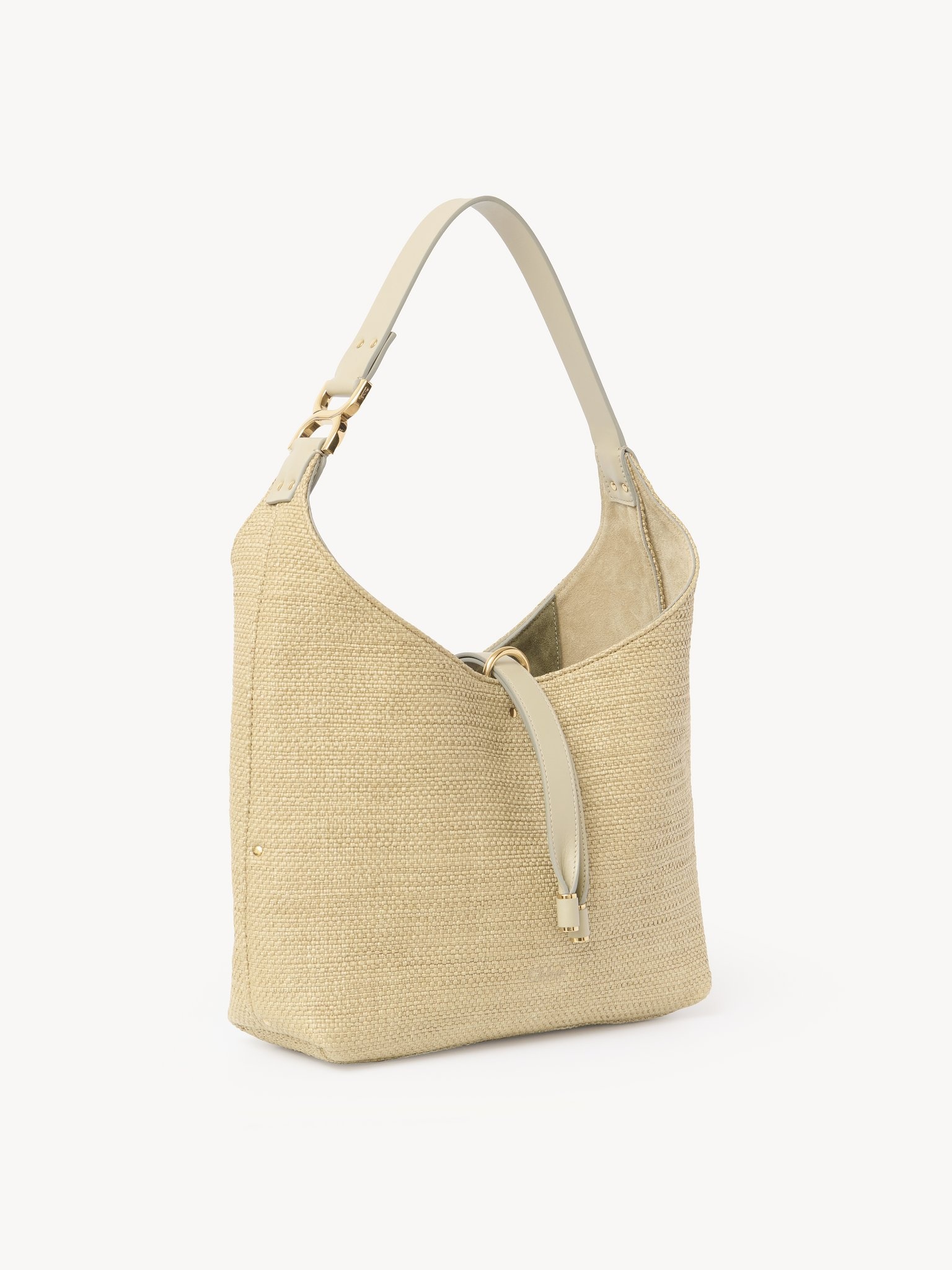 SMALL MARCIE HOBO BAG IN RAFFIA-EFFECT FIBERS - 2