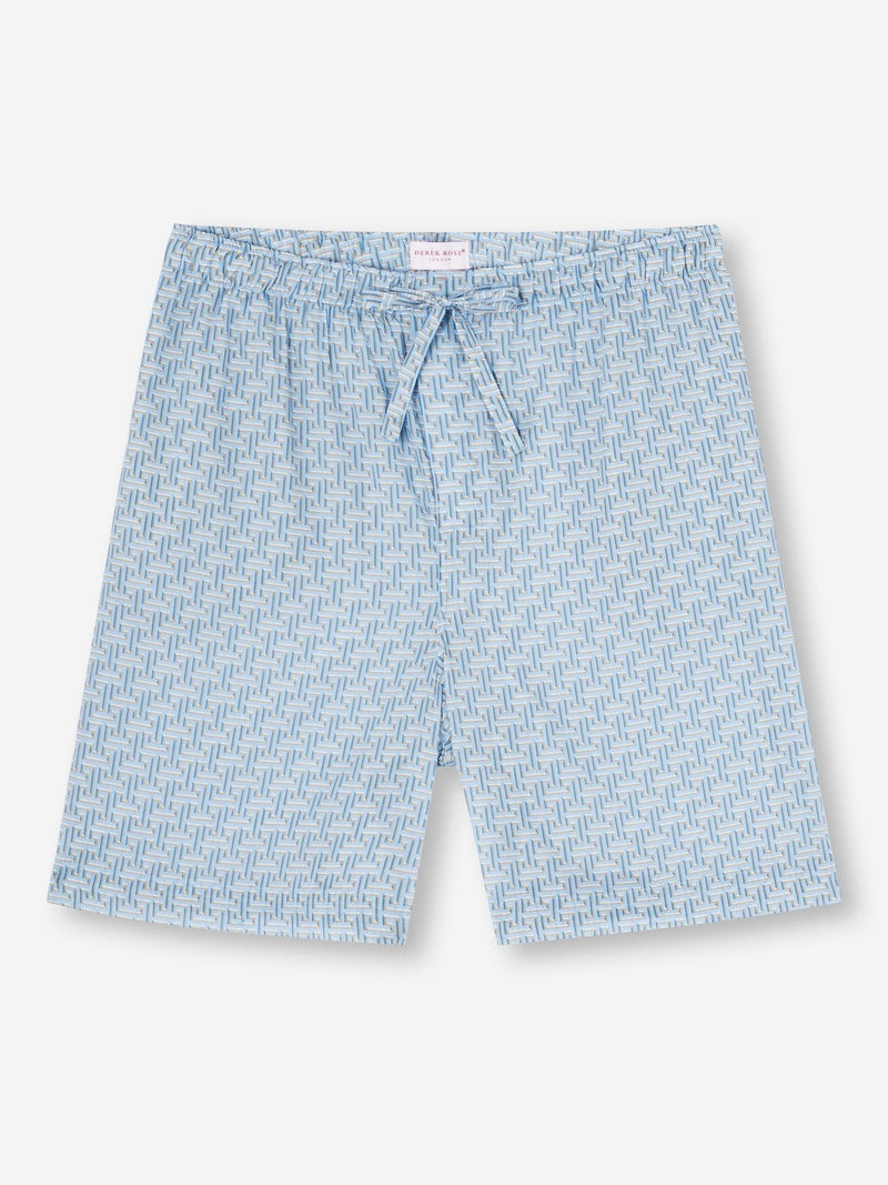 Men's Lounge Shorts Ledbury 72 Cotton Batiste Blue 1
