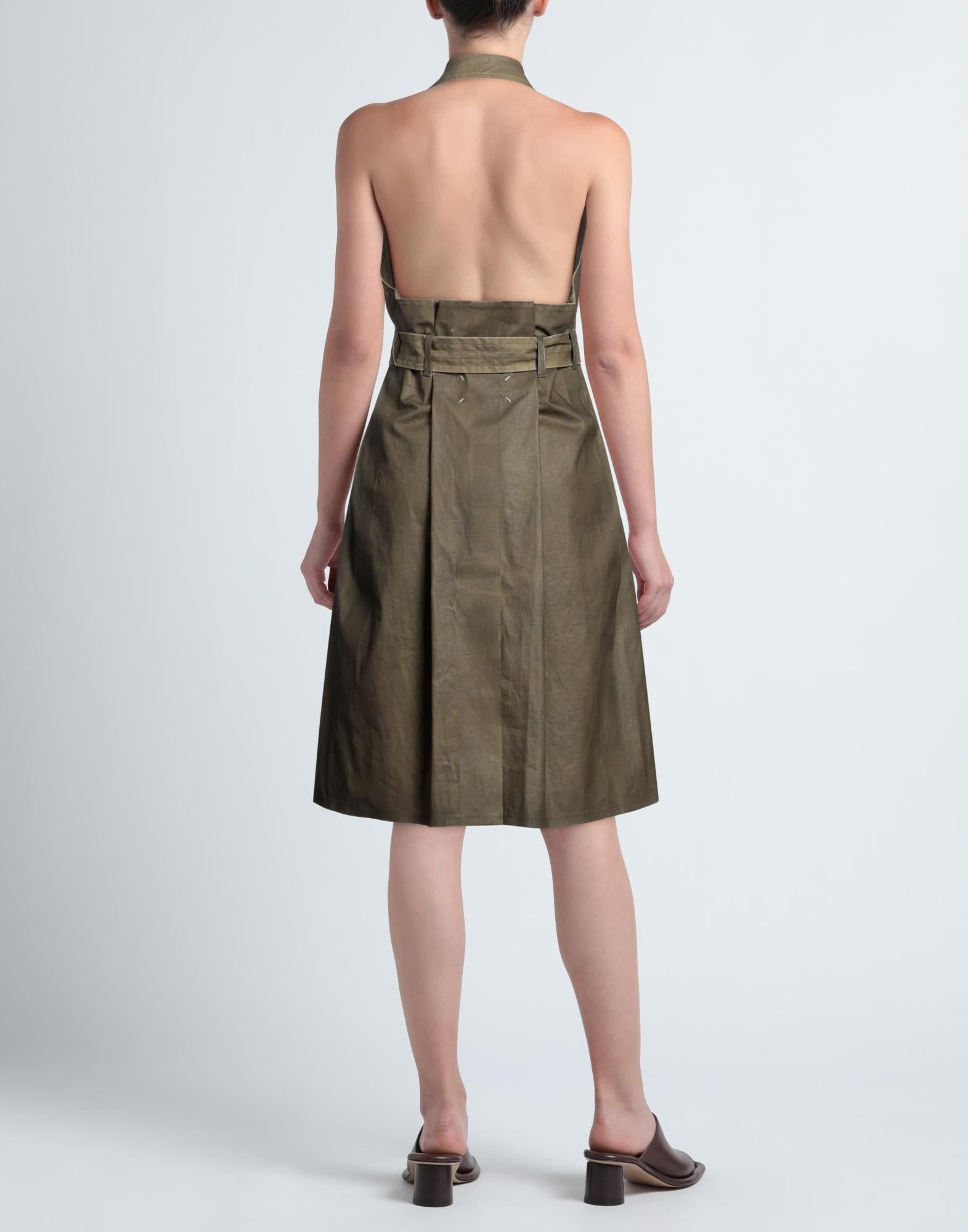Military green Women's Midi Dress - 4