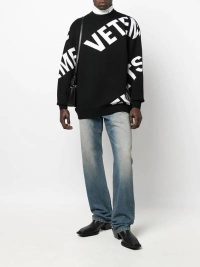 VETEMENTS intarsia-logo jumper outlook