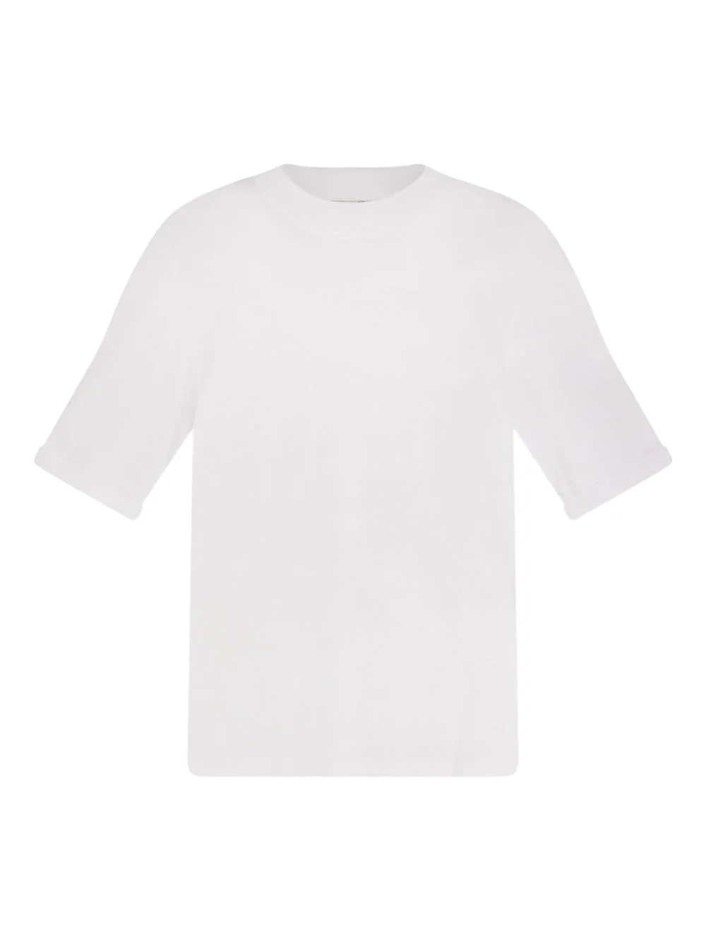mock-neck ribbed-trim T-shirt - 1