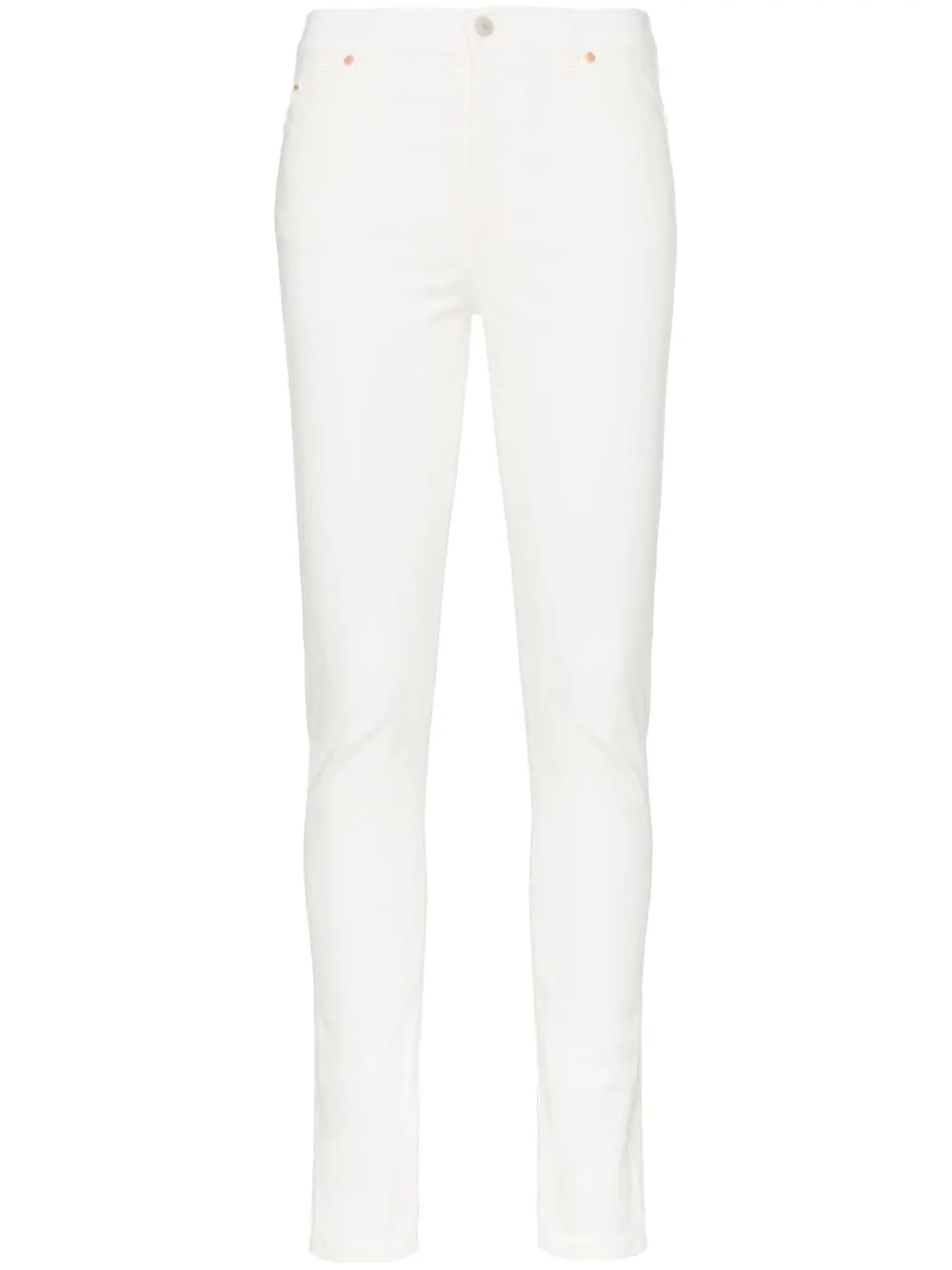 high waist logo patch skinny jeans - 1