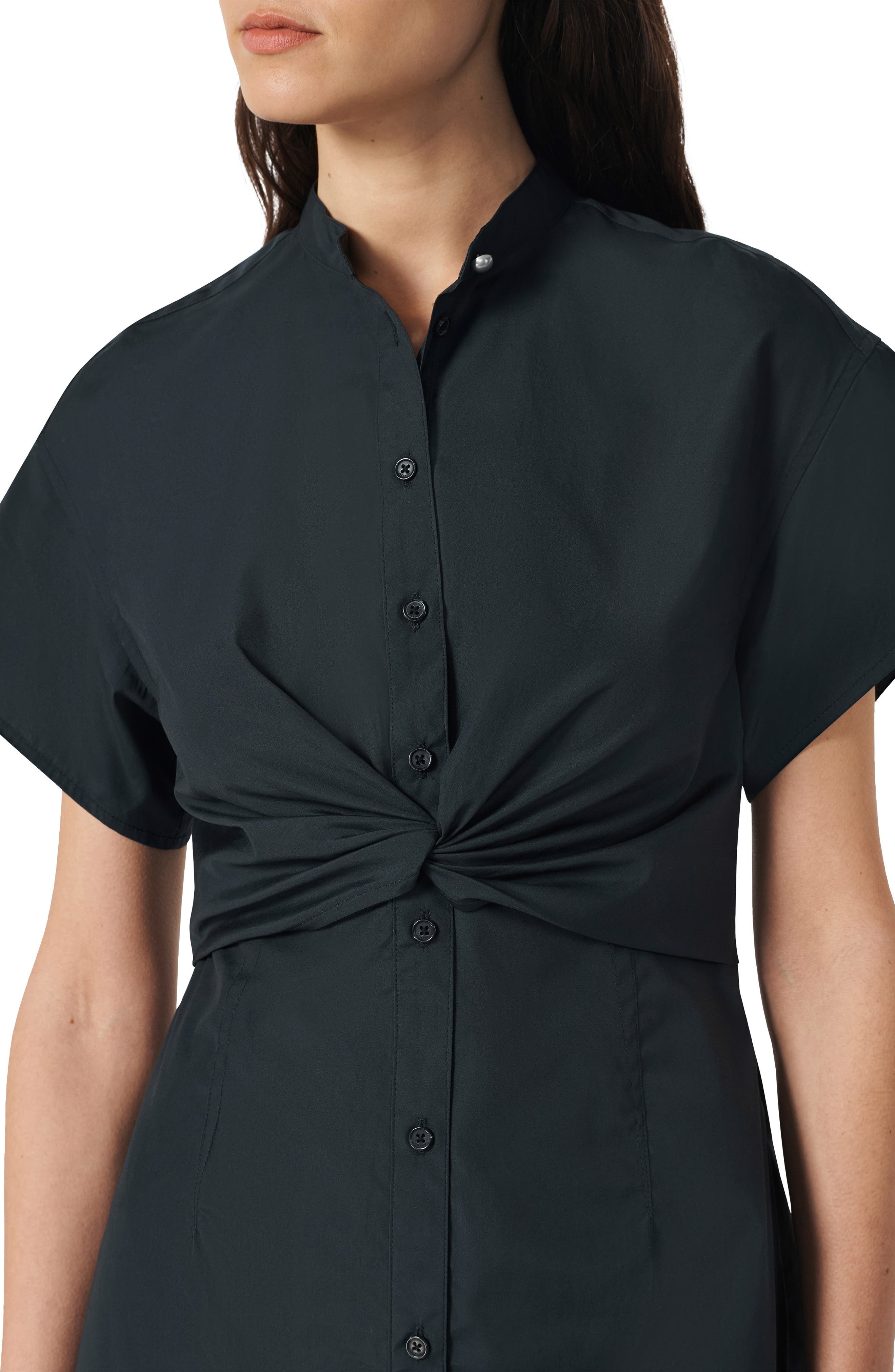 rag & bone Gretchen Cotton Poplin Shirtdress in Black at Nordstrom - 3
