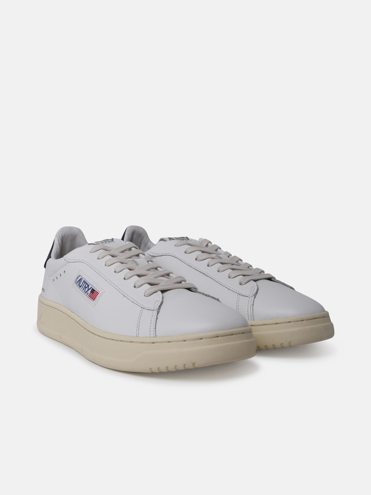 'DALLAS' WHITE LEATHER SNEAKERS - 2