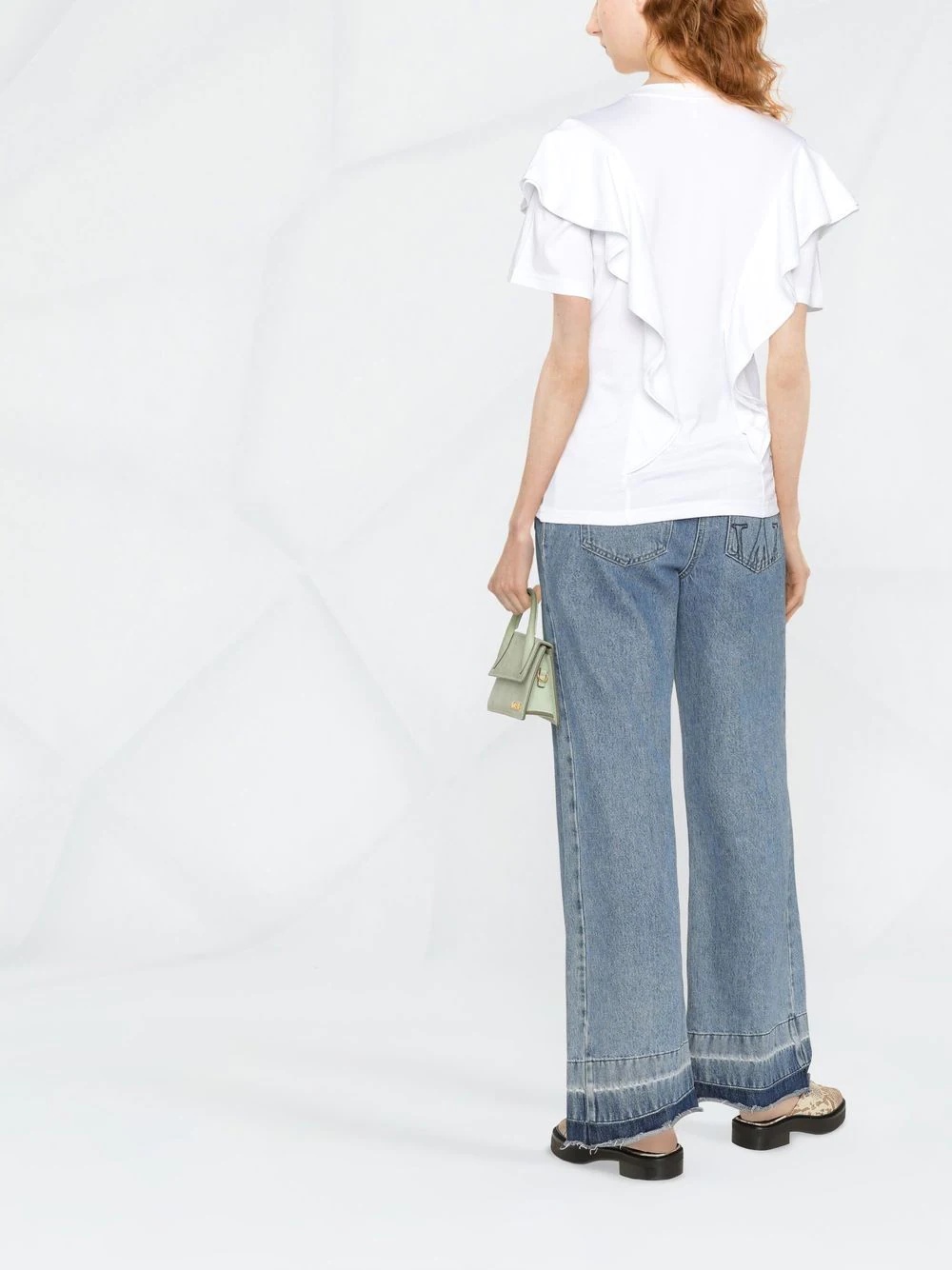 ruffled cotton T-shirt - 3
