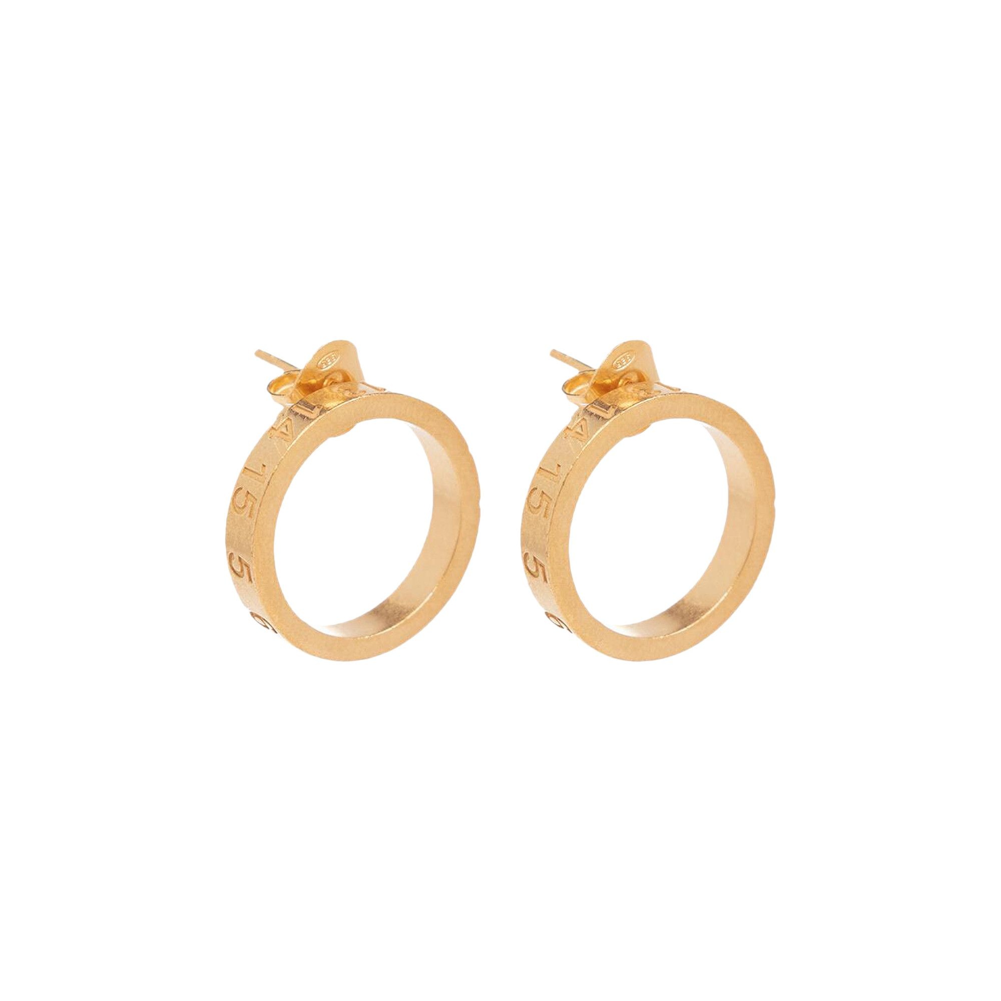 Maison Margiela Number Logo Earrings 'Gold' - 1