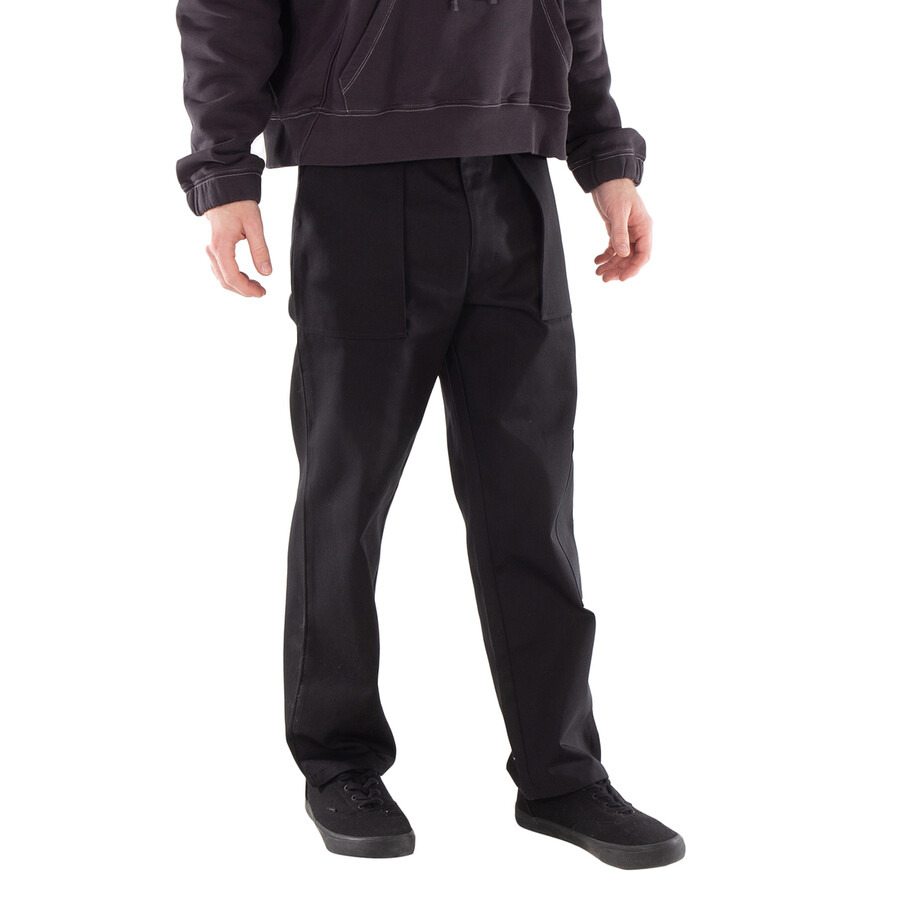 A Cold Wall Men's Black Console Cotton Trousers - 2