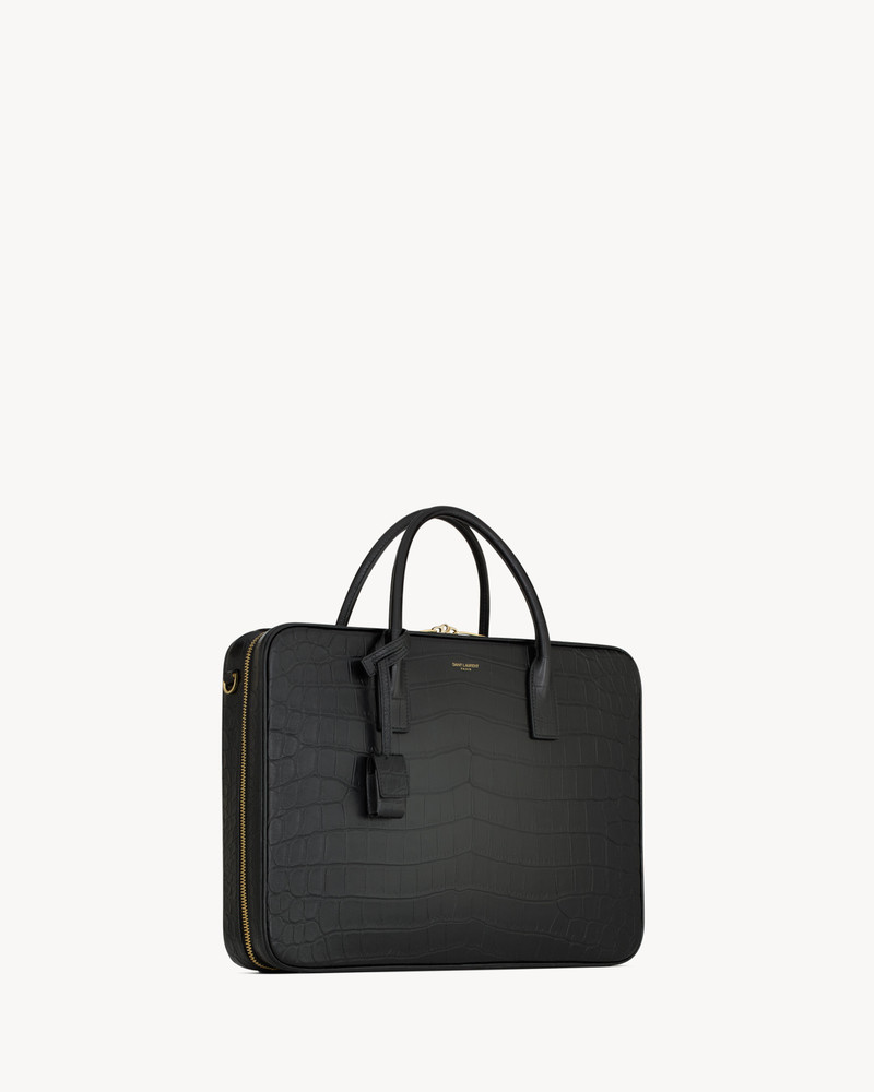 SAC DE JOUR LARGE SLIM BAULETTO BAG IN ALLIGATOR 4