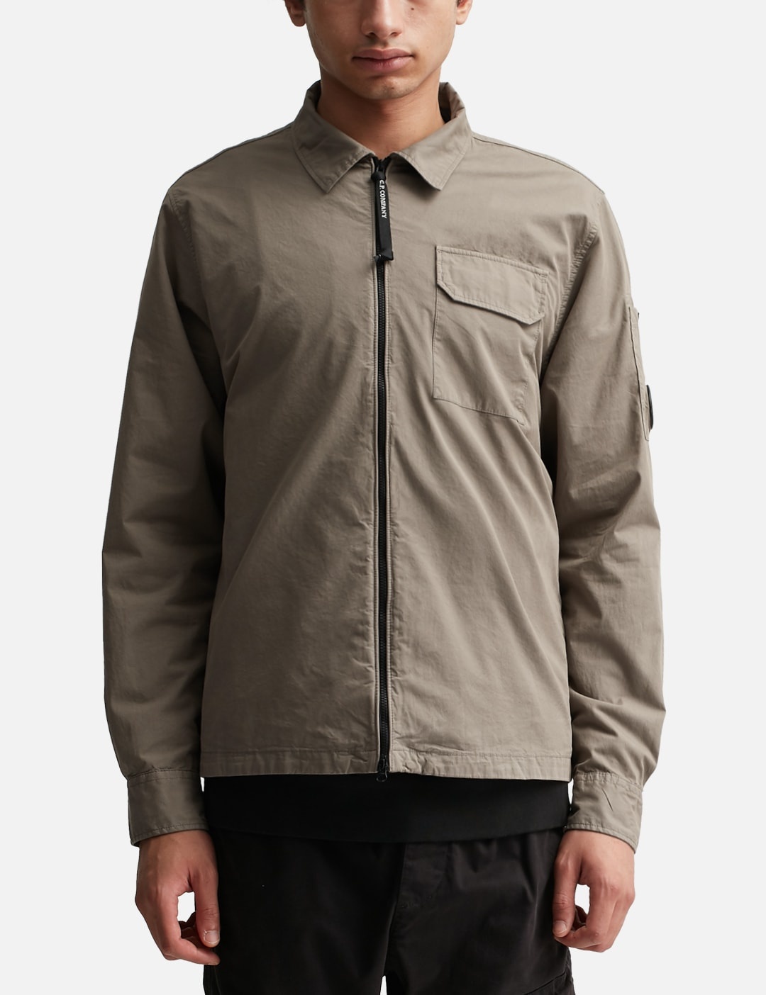 ORGANIC GABARDINE ZIPPED OVERSHIRT - 3