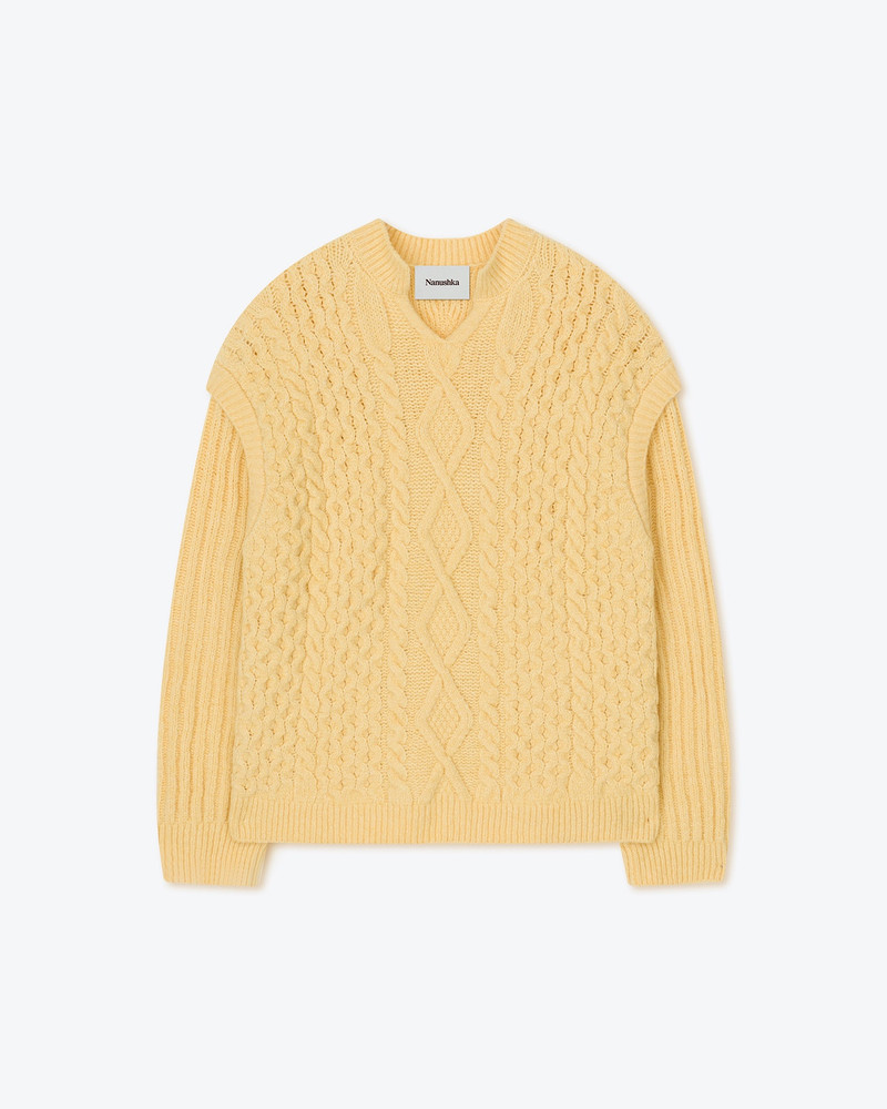 CELSO - Cashmere jumper - Pale yellow 1