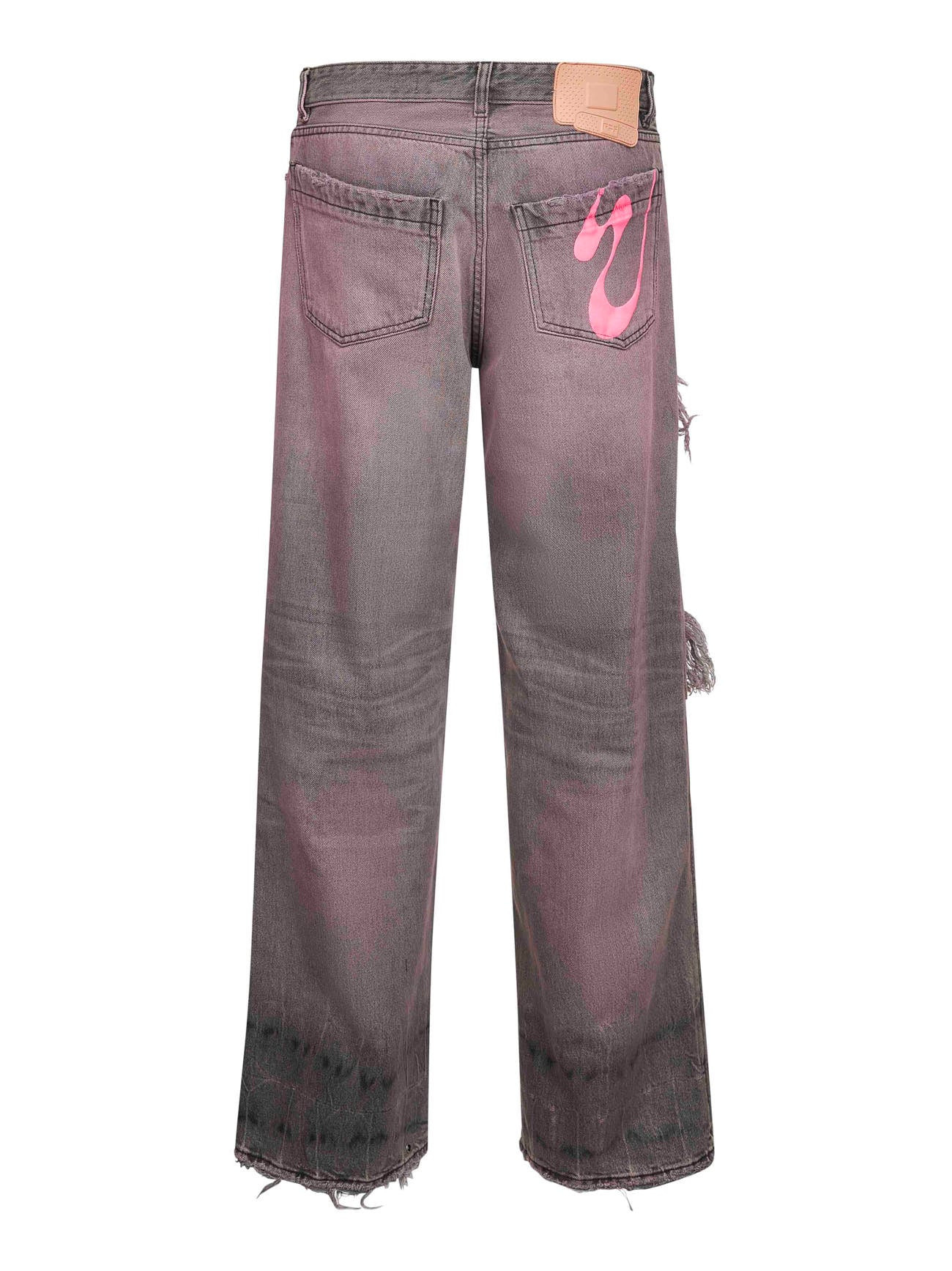 Pink cotton denim Rich Kid jeans - 2