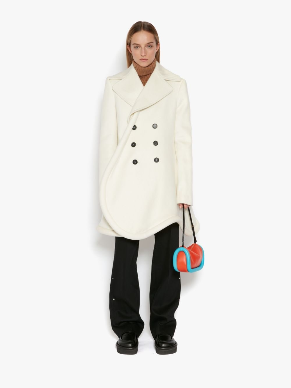 WOOL BUMPER-TUBE PEACOAT - 2