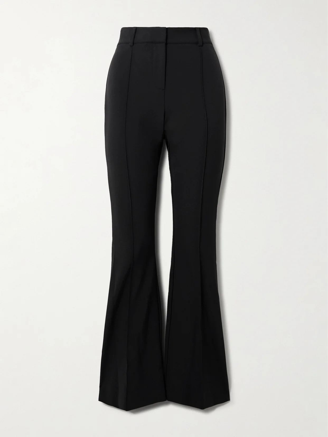 Hibiscus Pleated Stretch-crepe Flared Pants - 1