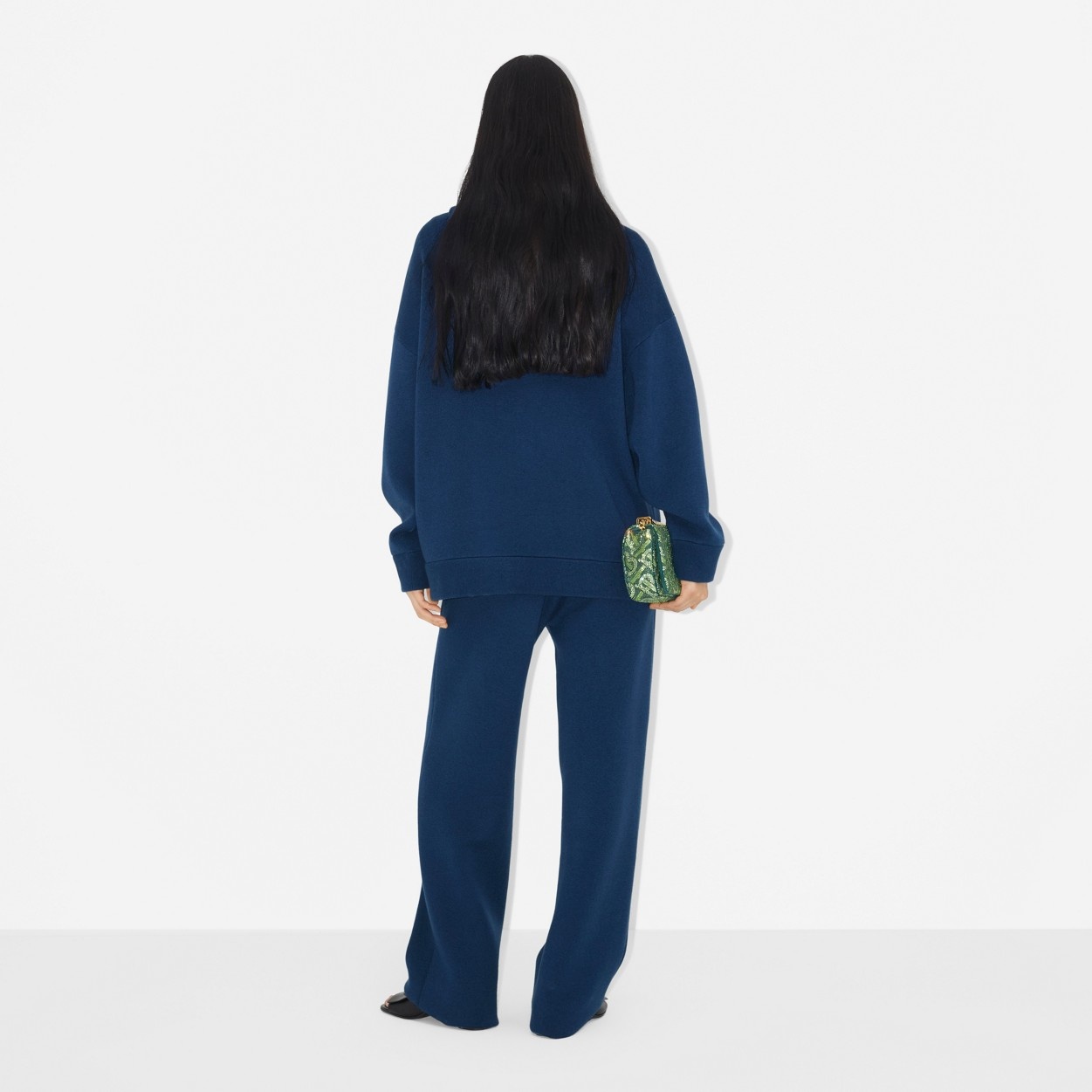 Embroidered Logo Cashmere Blend Jogging Pants - 4