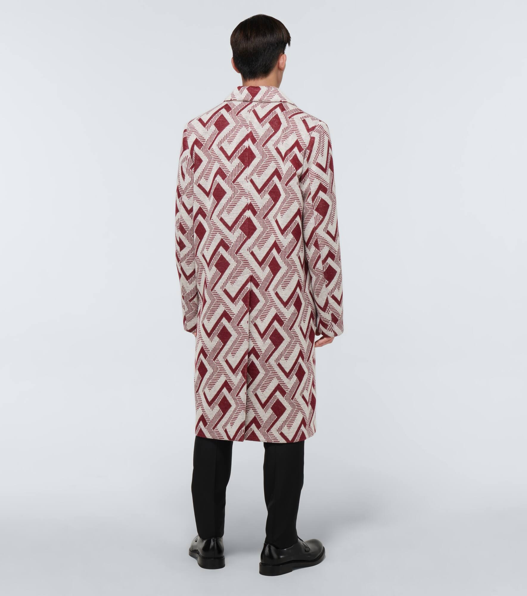 Single-breasted wool coat - 4