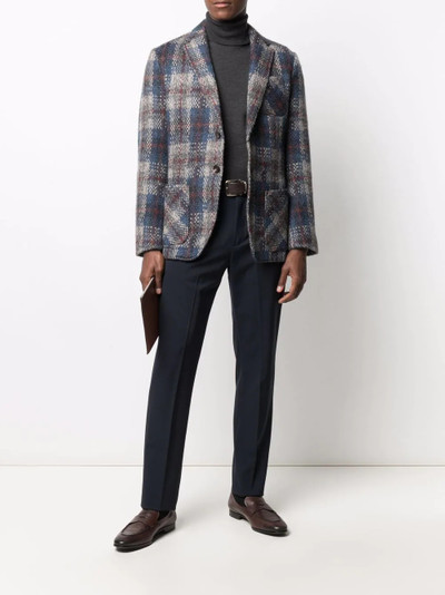 Etro single-breasted plaid blazer outlook