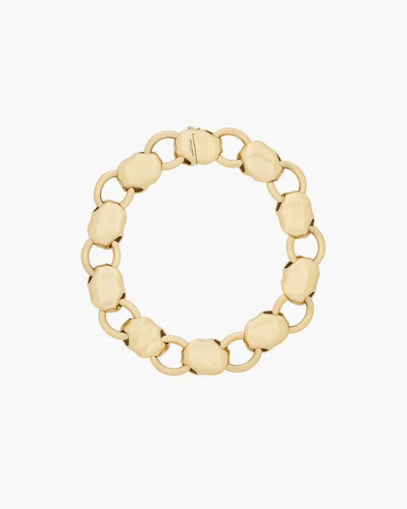 SAINT LAURENT SHELL CHAIN NECKLACE IN METAL outlook