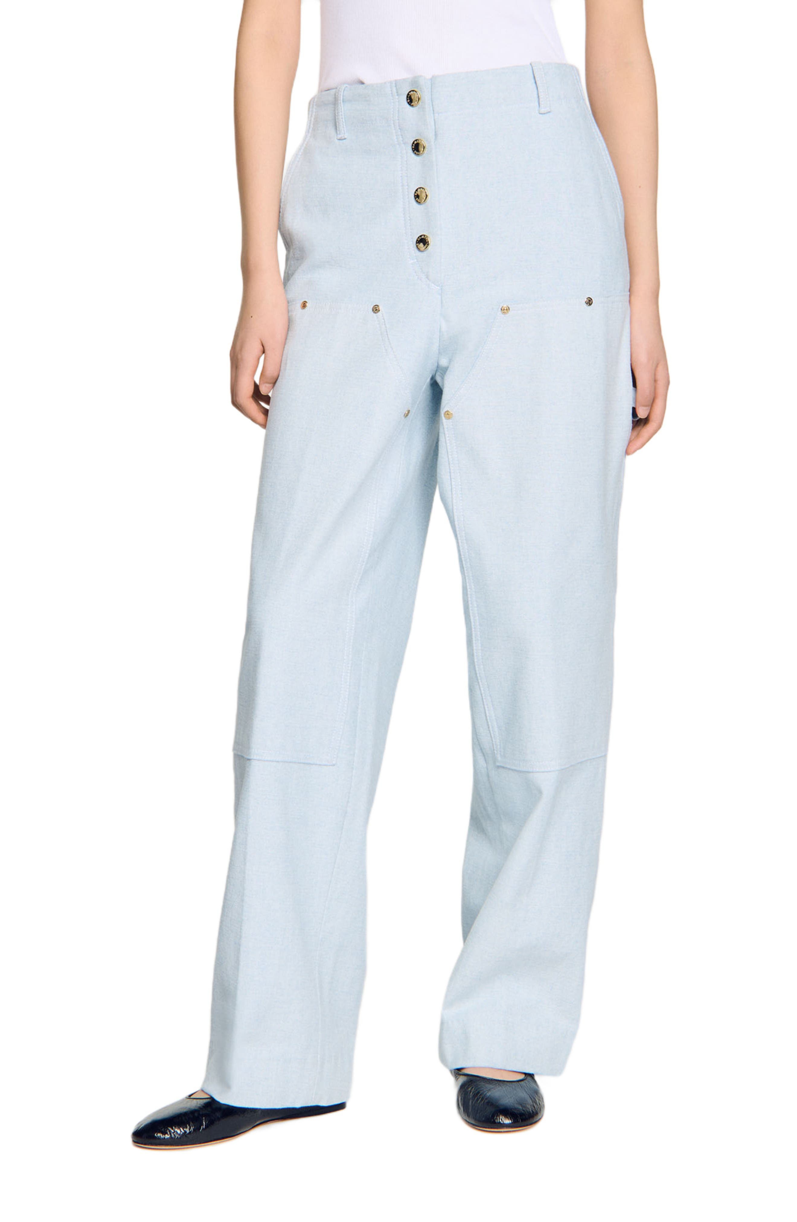 SANDRO Carpenter jeans in Light Blue at Nordstrom - 1
