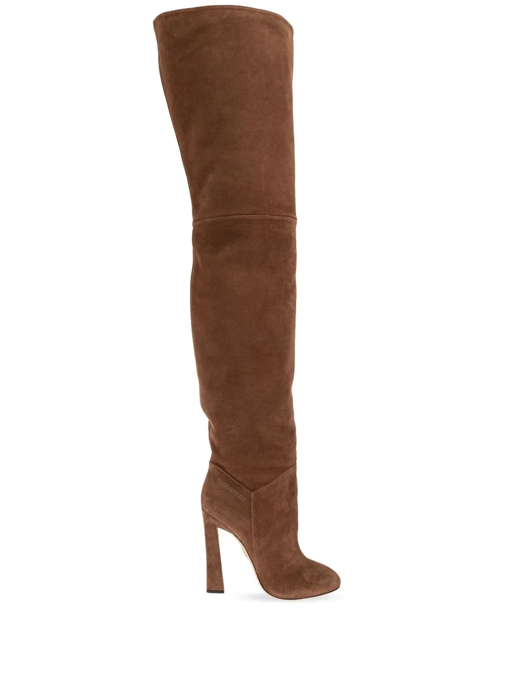 suede over-the-knee heeled boots - 1
