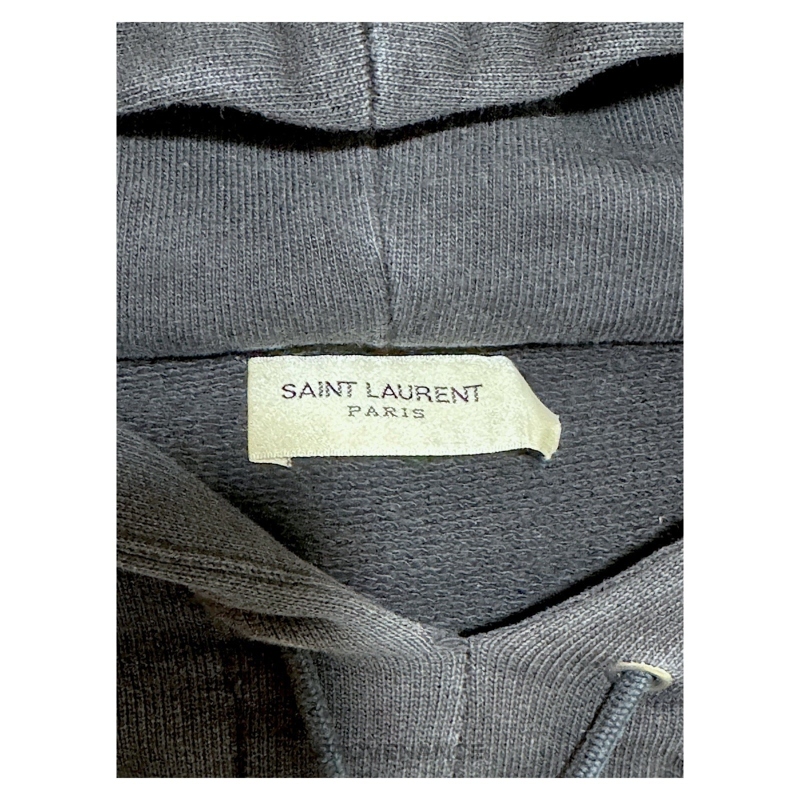 Saint Laurent Paris SLP Logo Hoodie - Black S - 4