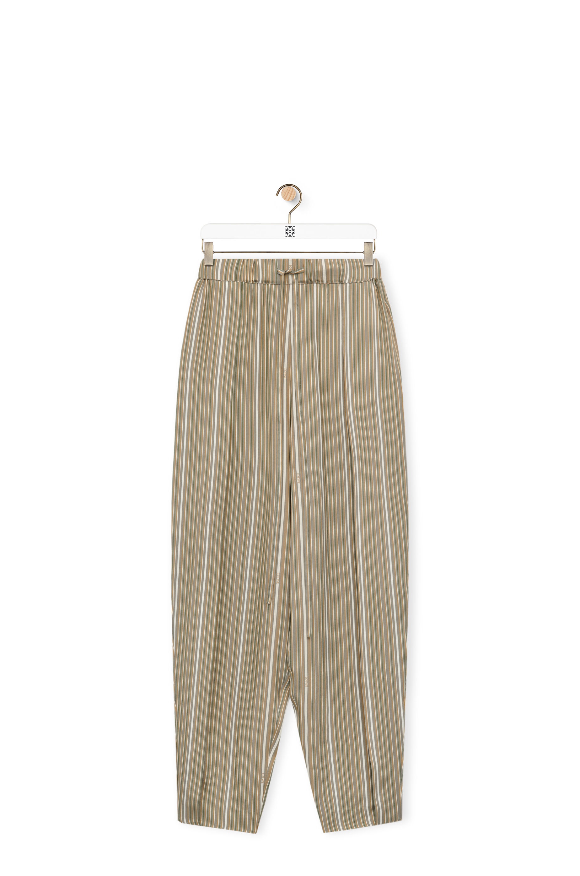 Stripe balloon trousers in silk - 1