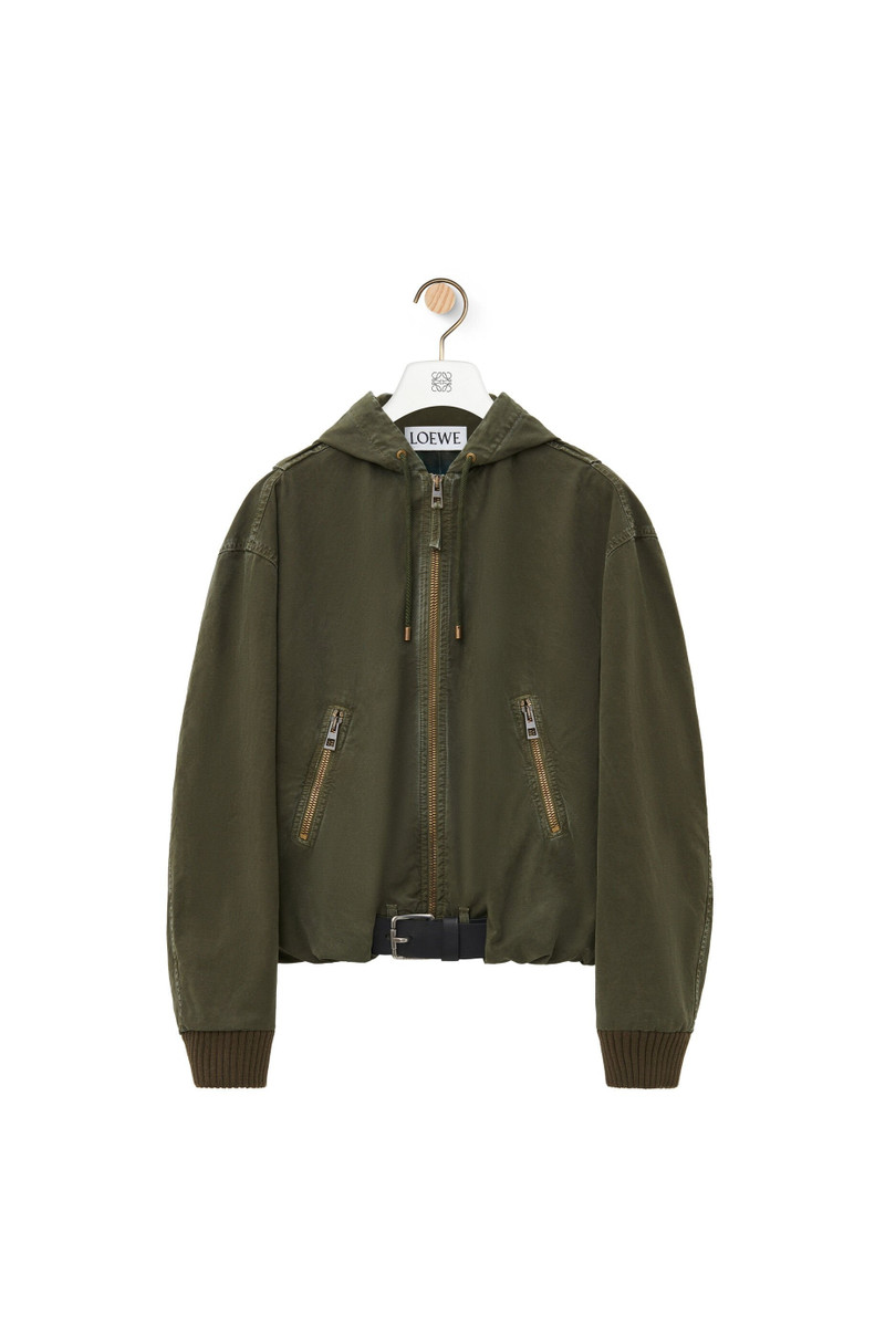 Hooded jacket in cotton 1