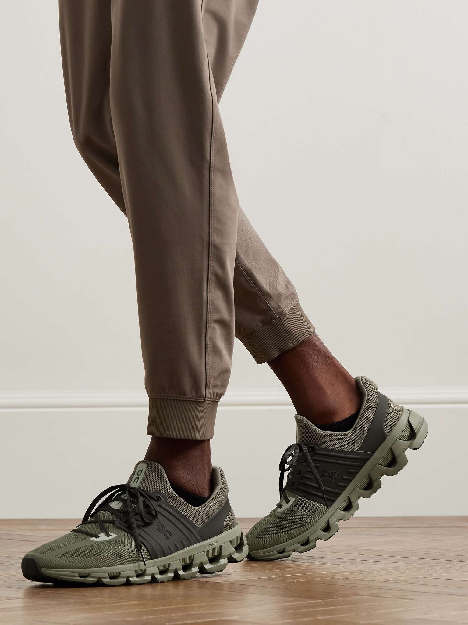 On Cloudswift 3 AD Canvas and Rubber-Trimmed Stretch-Knit Running Sneakers  | mrporter | REVERSIBLE