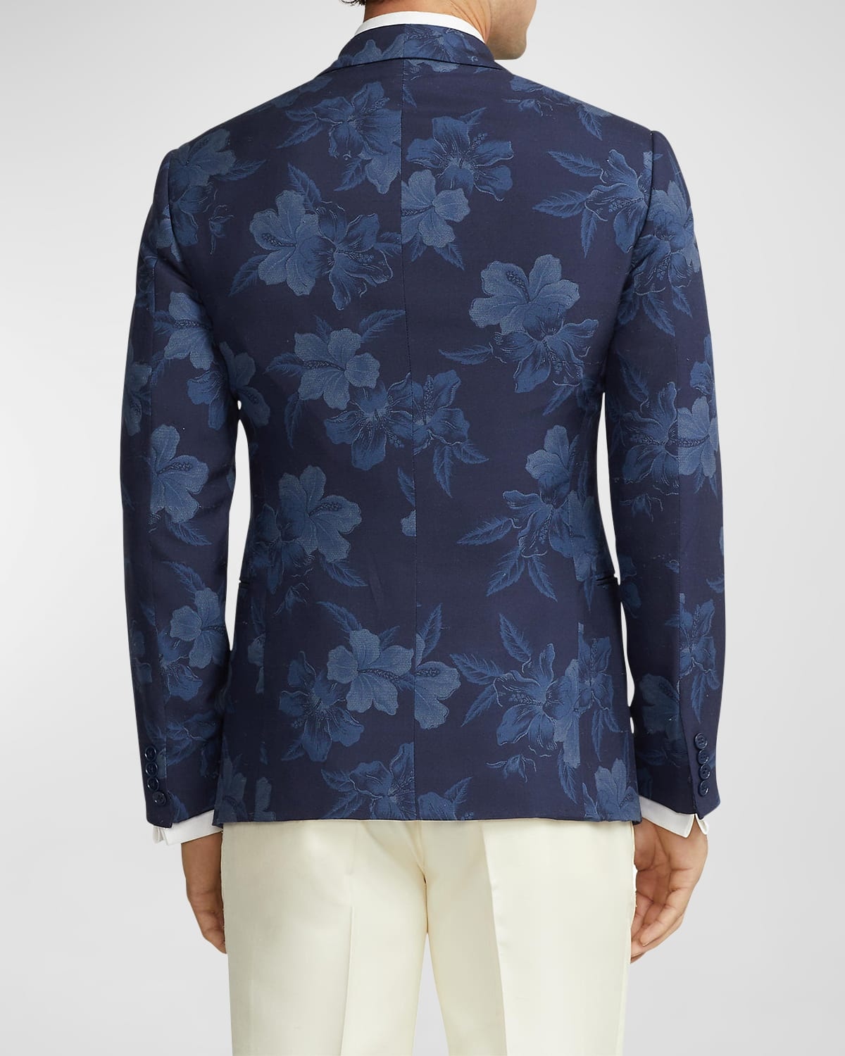 Men's Gregory Handmade Hibiscus Silk Sport Coat - 4