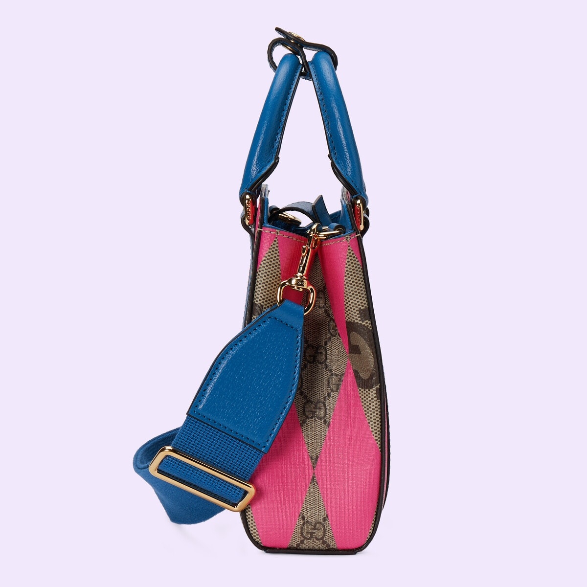 GG rhombus print mini tote bag - 6