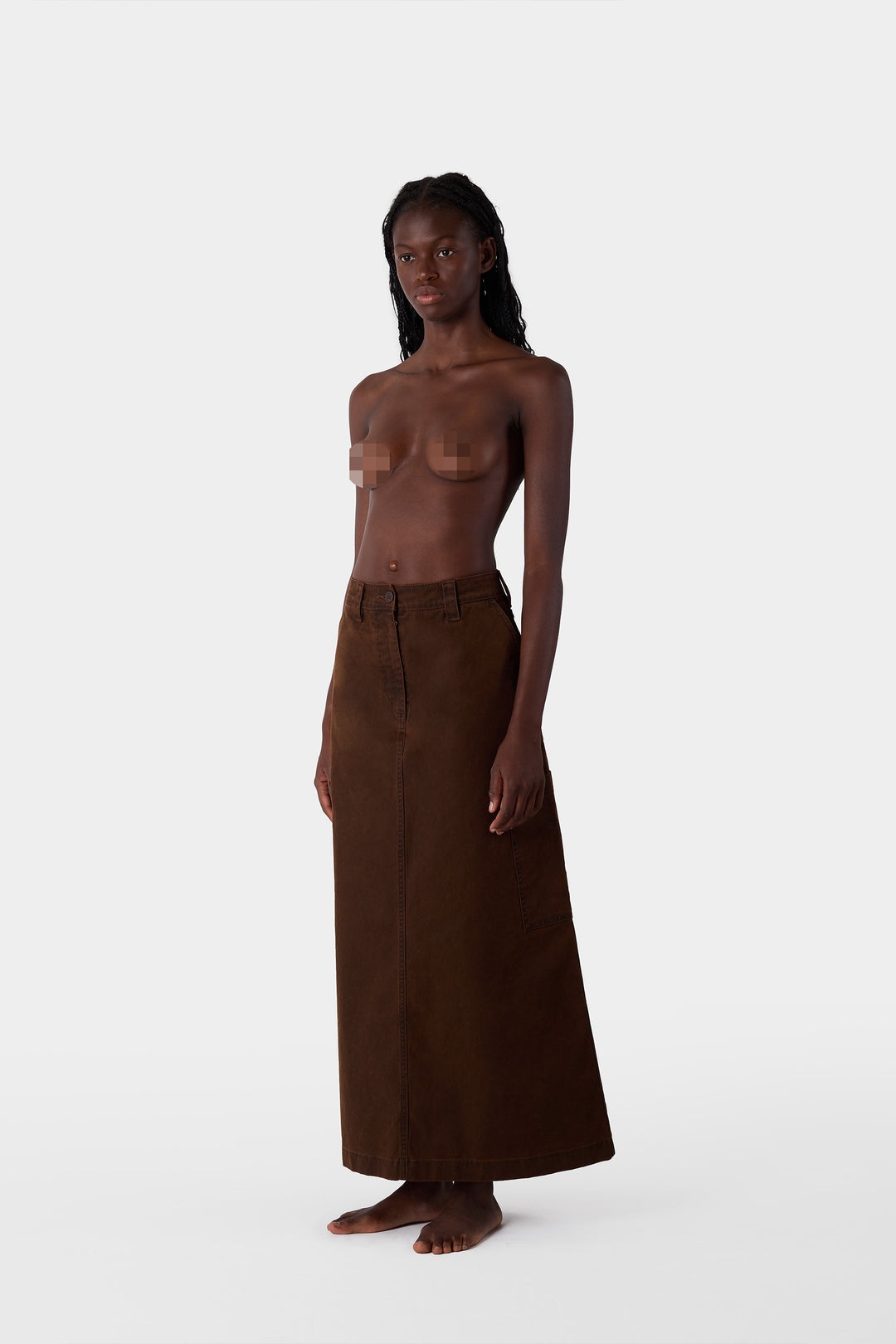 CARGO SKIRT / brown - 3