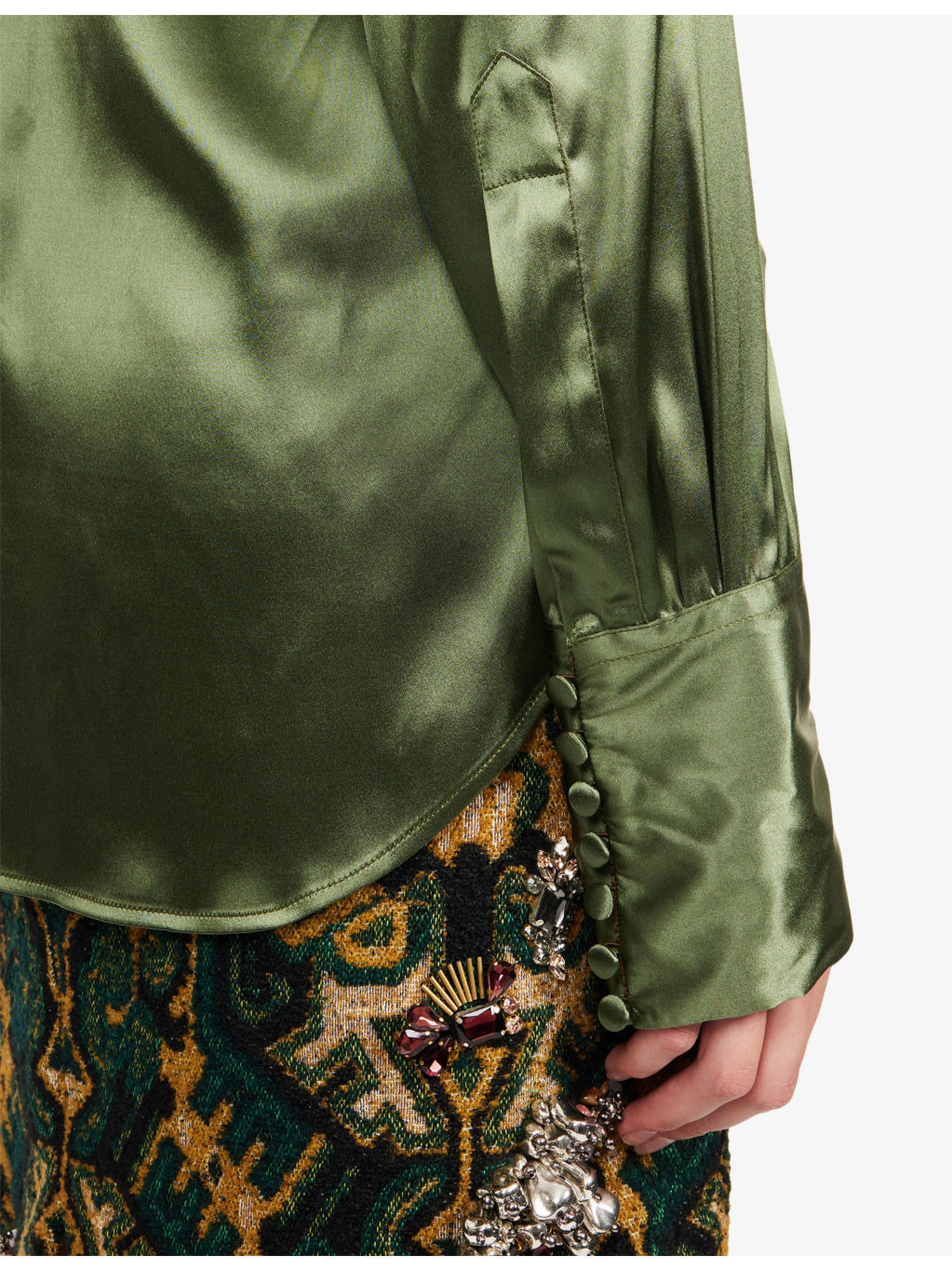 Celinas Long-Sleeve Silk Shirt - 5