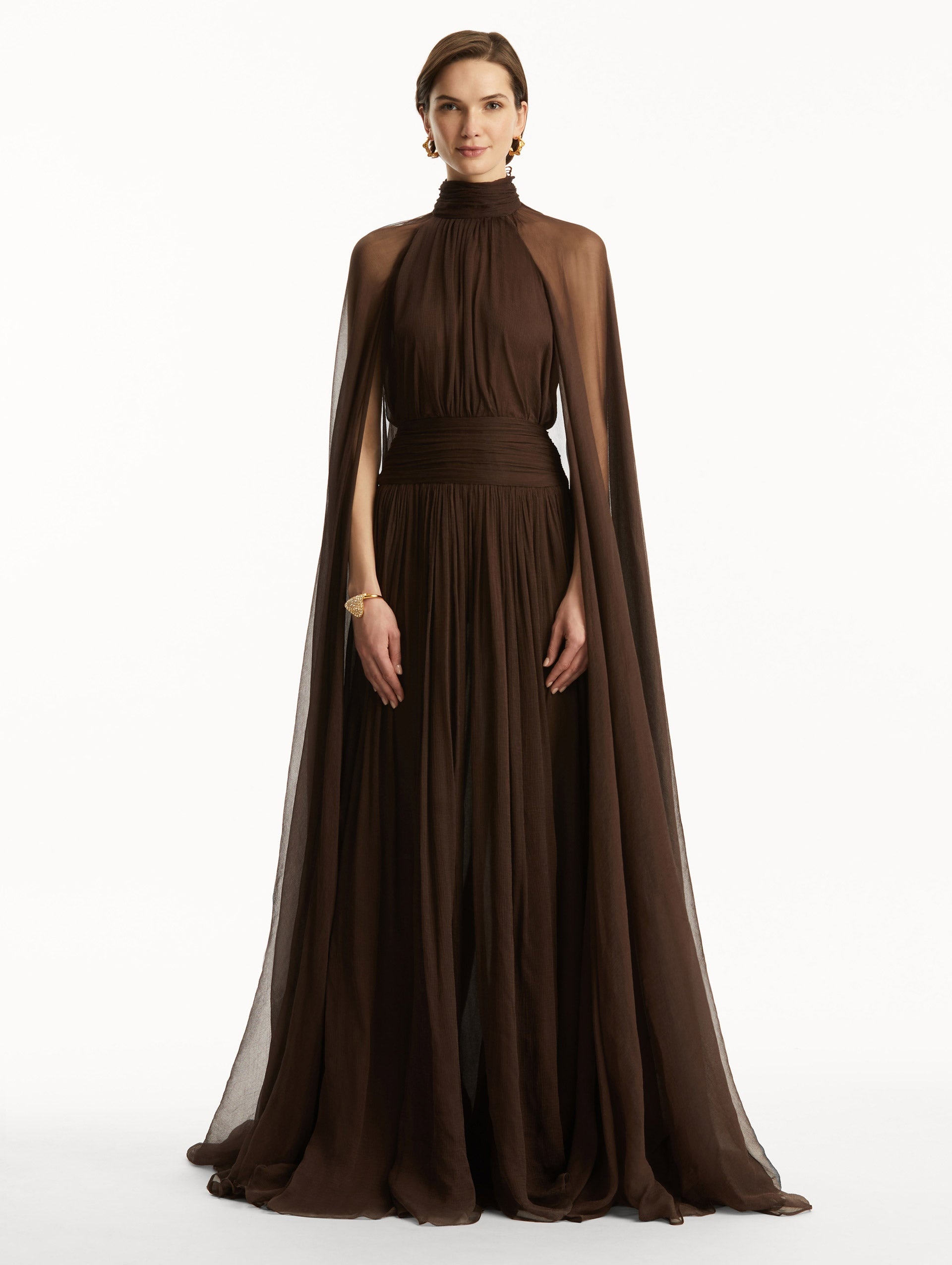 BUTTERFLY-DETAILED CHIFFON CAFTAN - 2