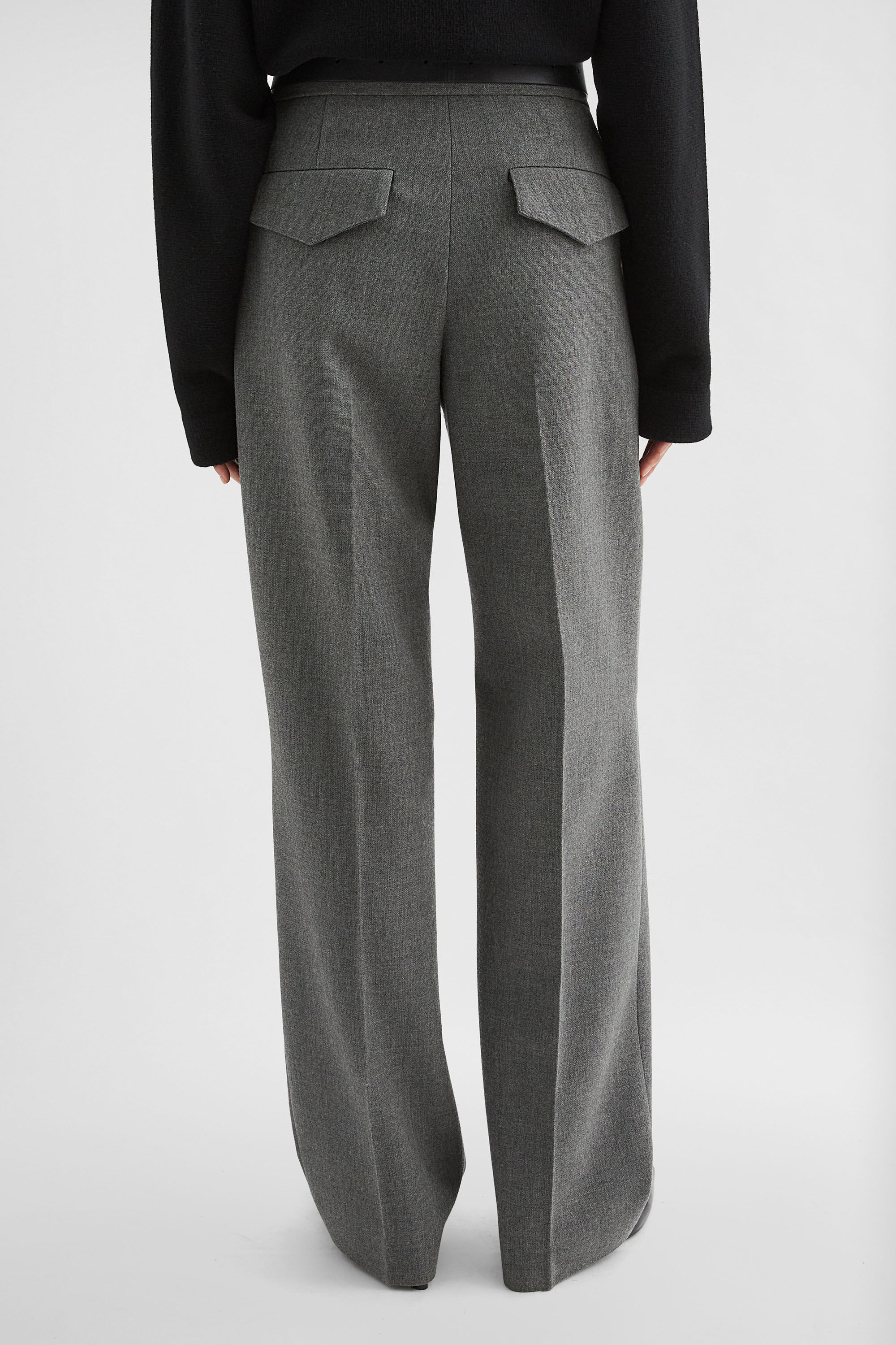 Wool Canvas Tailored Trousers - 6