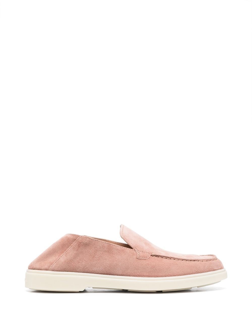 round-toe suede loafers - 5